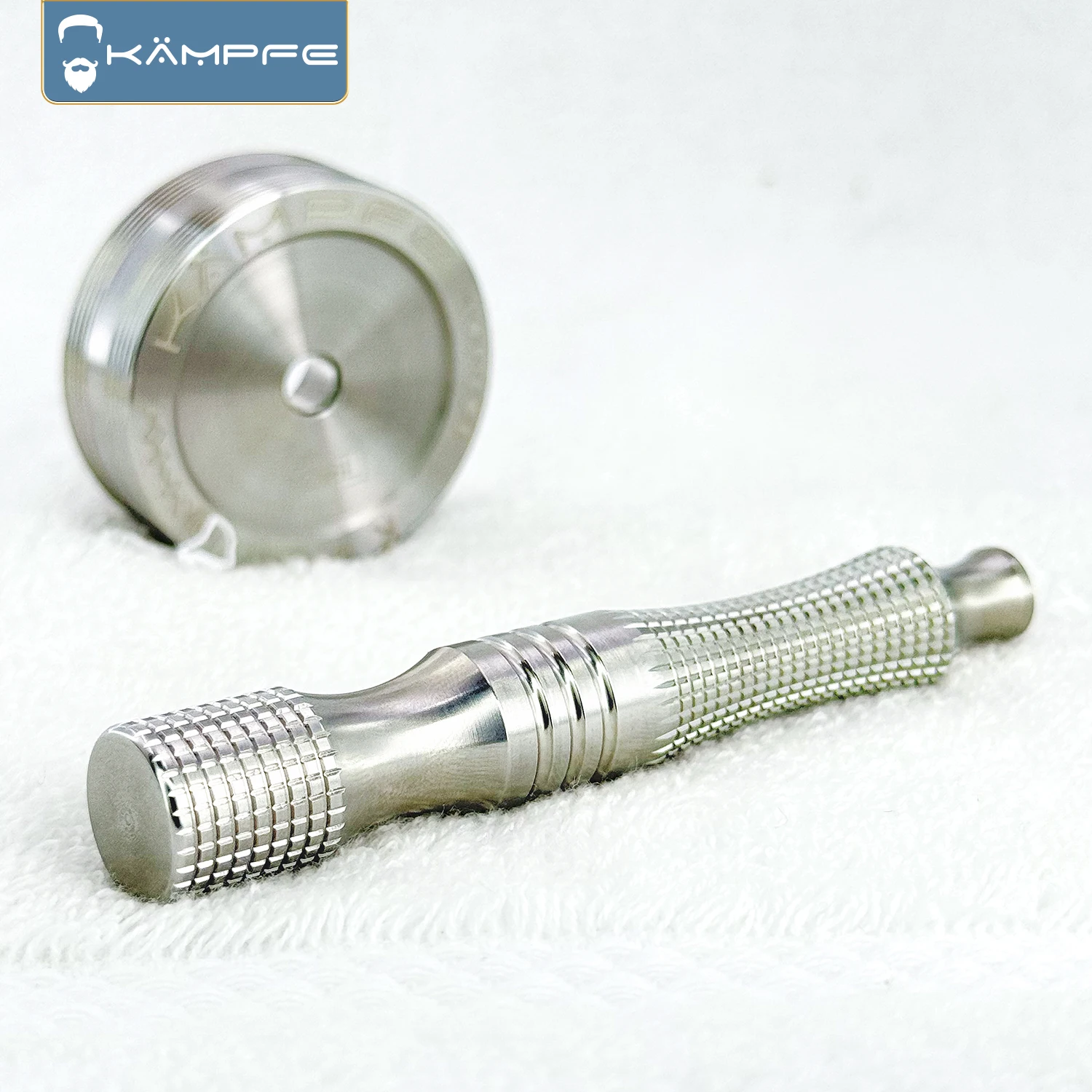 KAMPFE Men's Safety Shaver Ergonomic Grip Comfortable Anti slip Mesh Titanium Alloy Razor Handle