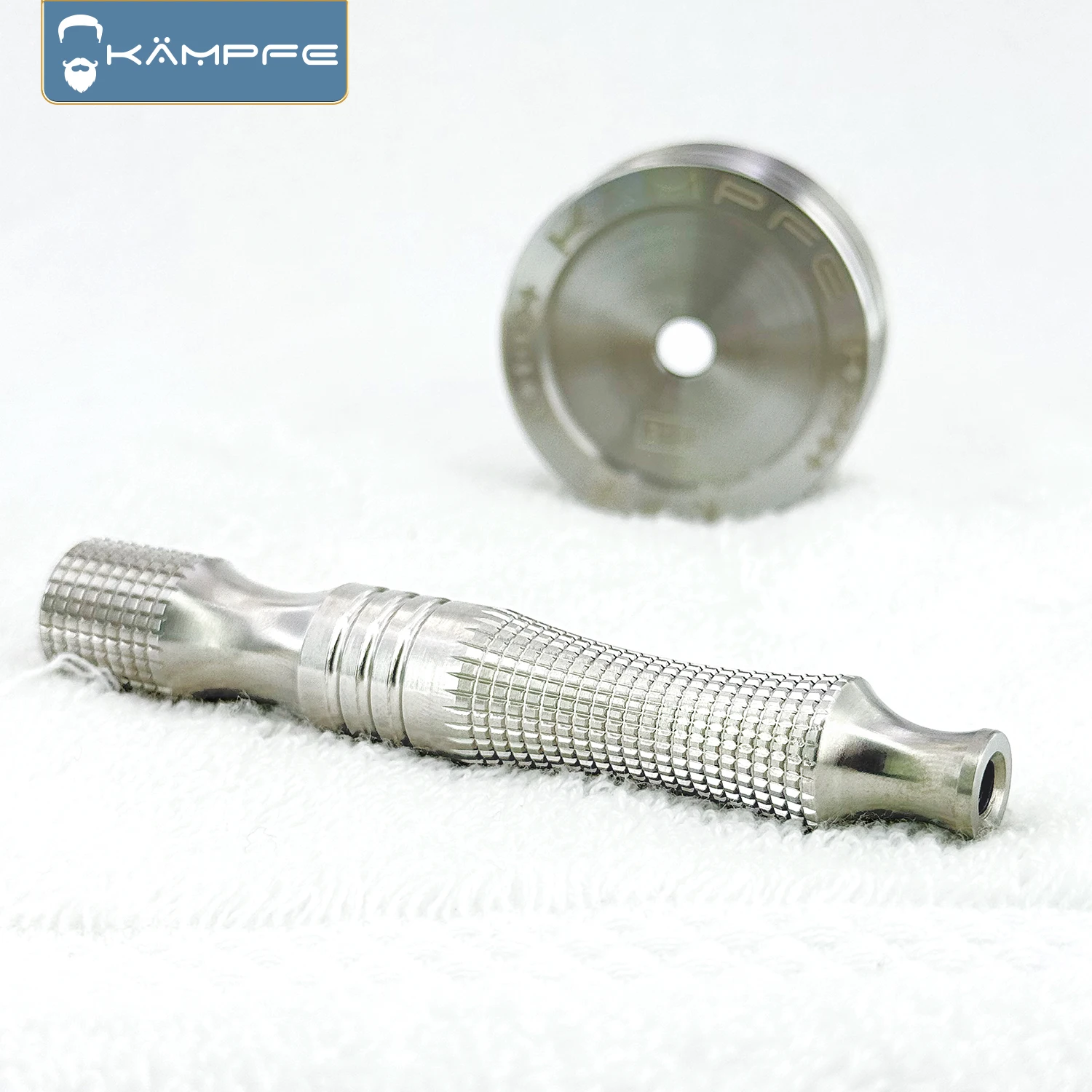 KAMPFE Men's Safety Shaver Ergonomic Grip Comfortable Anti slip Mesh Titanium Alloy Razor Handle