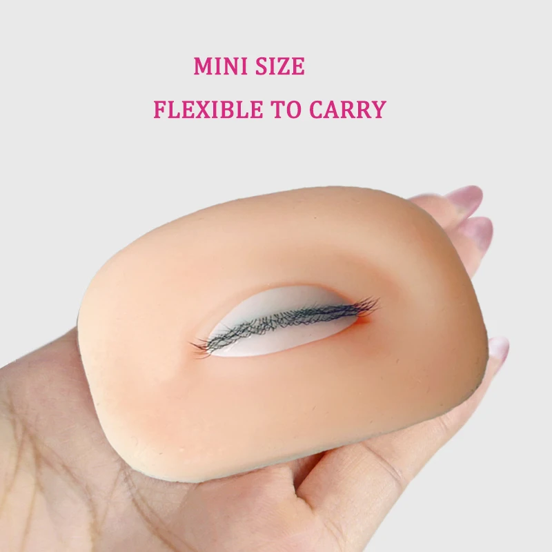3D Eyelash Mannequin Eyesfor Eyelash Practice, Flat Doll Head, Korean Makeup Tool,False Eyelash Grafting Training Mannequin Head