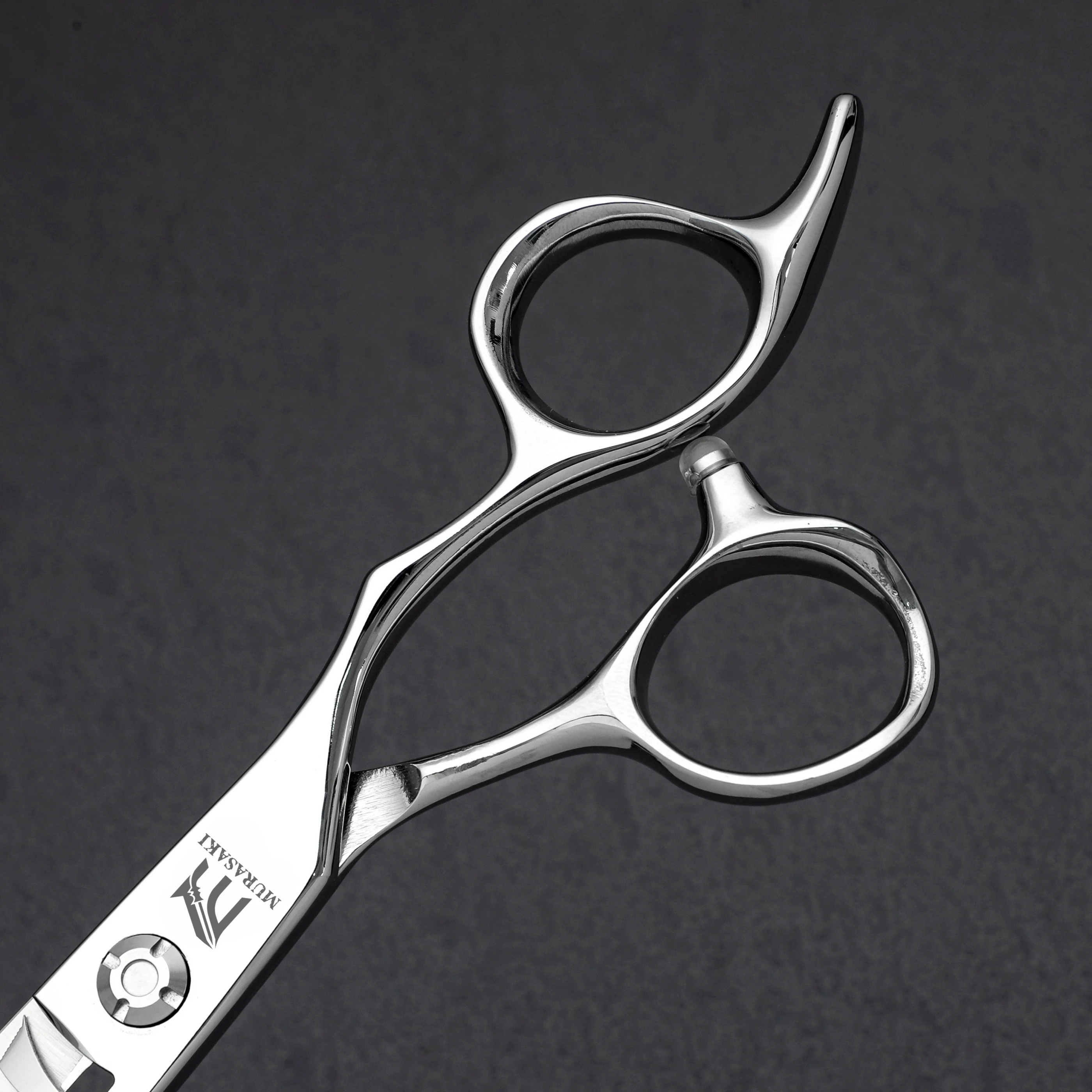 MURASAKI Professional Barber Scissors,6.0 Inch Contrary Tooth Hair Thinning Shears,High Quality Hitachi 440C Steel Barber Tools