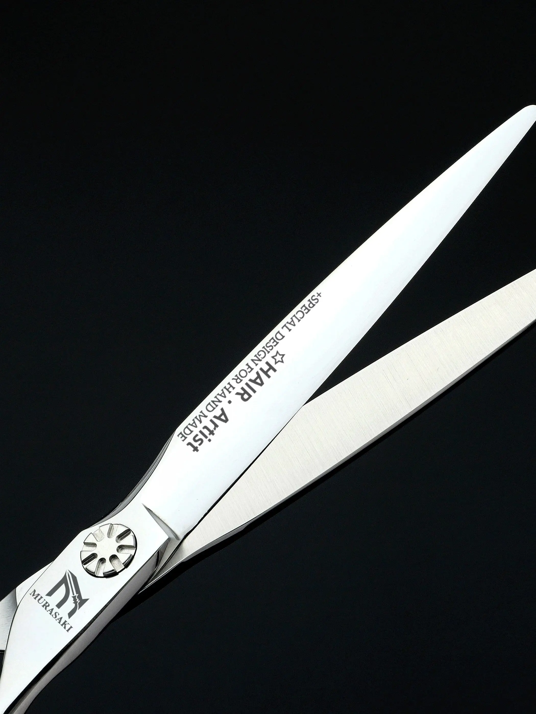 MURASAKI Professional Barber Scissors,6.0 Inch Contrary Tooth Hair Thinning Shears,High Quality Hitachi 440C Steel Barber Tools