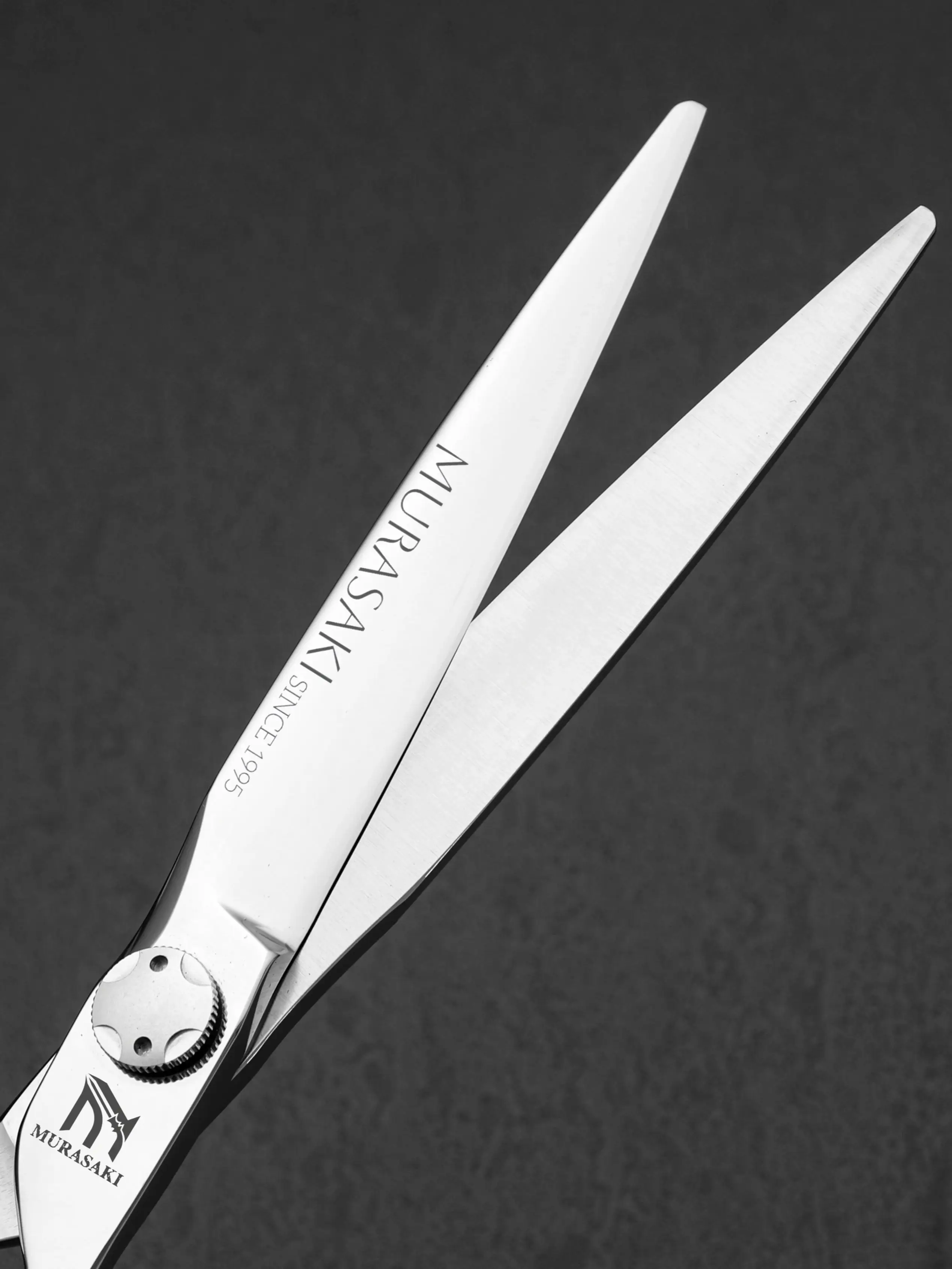 MURASAKI Professional Barber Scissors,6.0 Inch Contrary Tooth Hair Thinning Shears,High Quality Hitachi 440C Steel Barber Tools