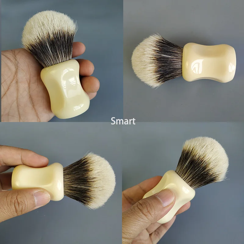 Dscosmetic 26mm Manchurian two band hair shaving brush with Ivory resin handle