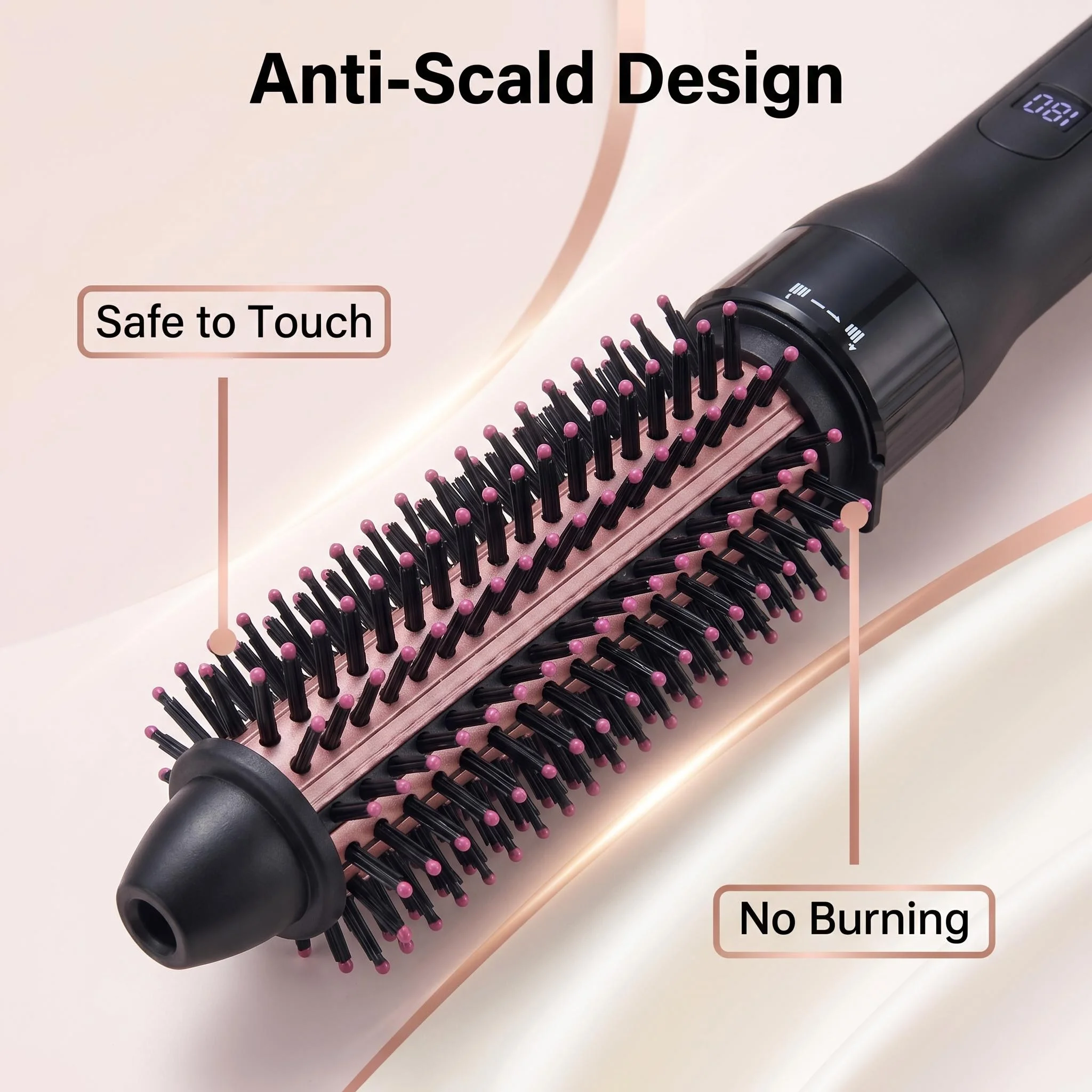 Interchangeable Multi-head Curling Wand Hair Styling Hot Comb Set LCD Digital Temp Control Anti-scald Straight Curler Kit