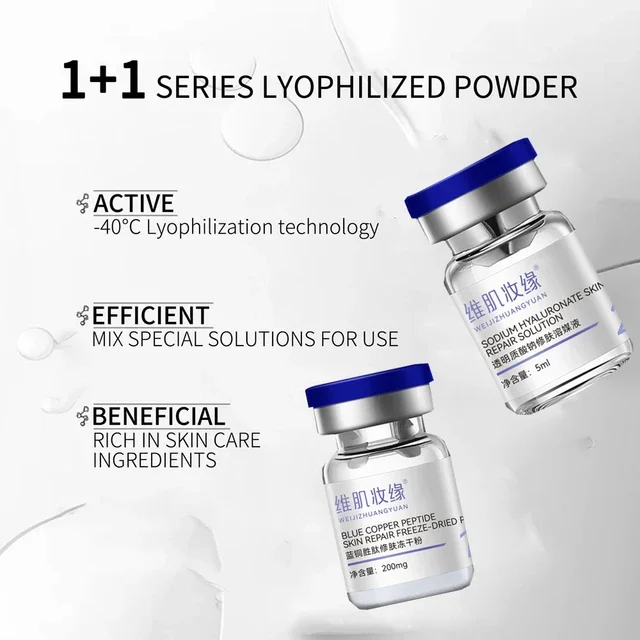 Blue Copper Peptide GHK-Cu Skin Repair Kit – Shrink Pores, Hydrate & Brighten, Improve Skin Elasticity