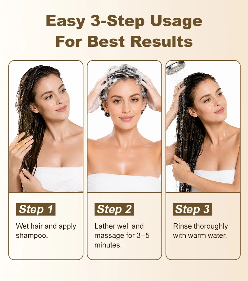 PURC 5-in-1 Ginger Herbal Scalp Care Shampoo Anti Hair Loss Strong Roots Soothe Itchy Scalp Smooth Hair Triple Herbal Formula