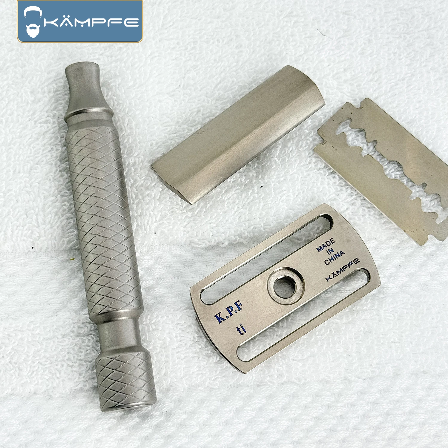 KAMPFE Manual Safety CNC precision machining Double Edge titanium alloy men's shaver boyfriend gift