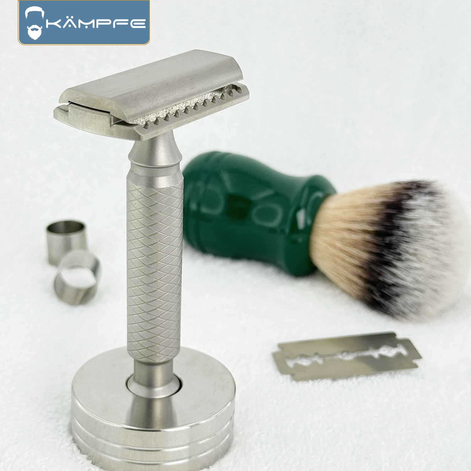 KAMPFE Manual Safety CNC precision machining Double Edge titanium alloy men's shaver boyfriend gift