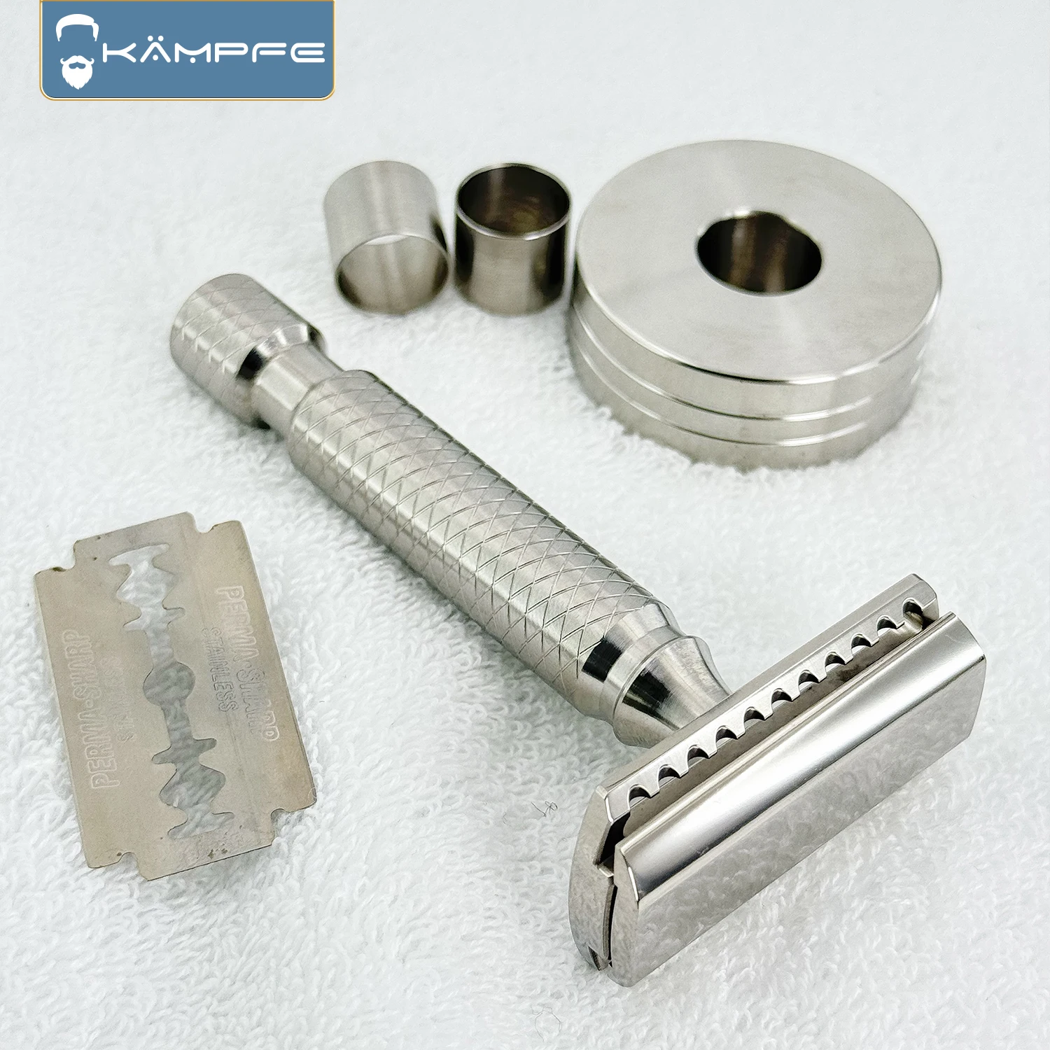 KAMPFE Manual Safety CNC precision machining Double Edge titanium alloy men's shaver boyfriend gift