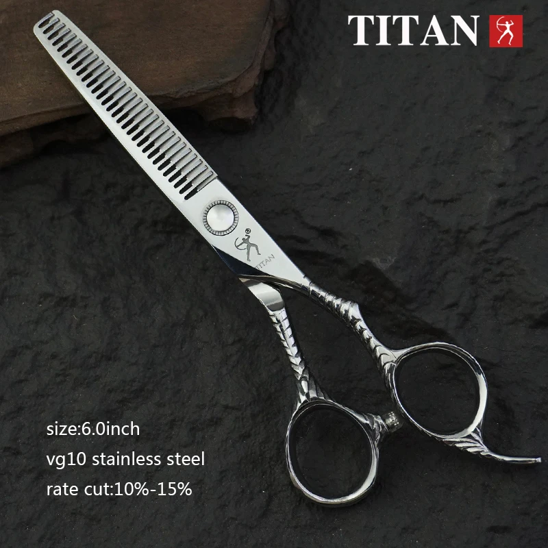 TITAN Professional Barber Scissors Thinning Hair VG10 Steel 6 Inch