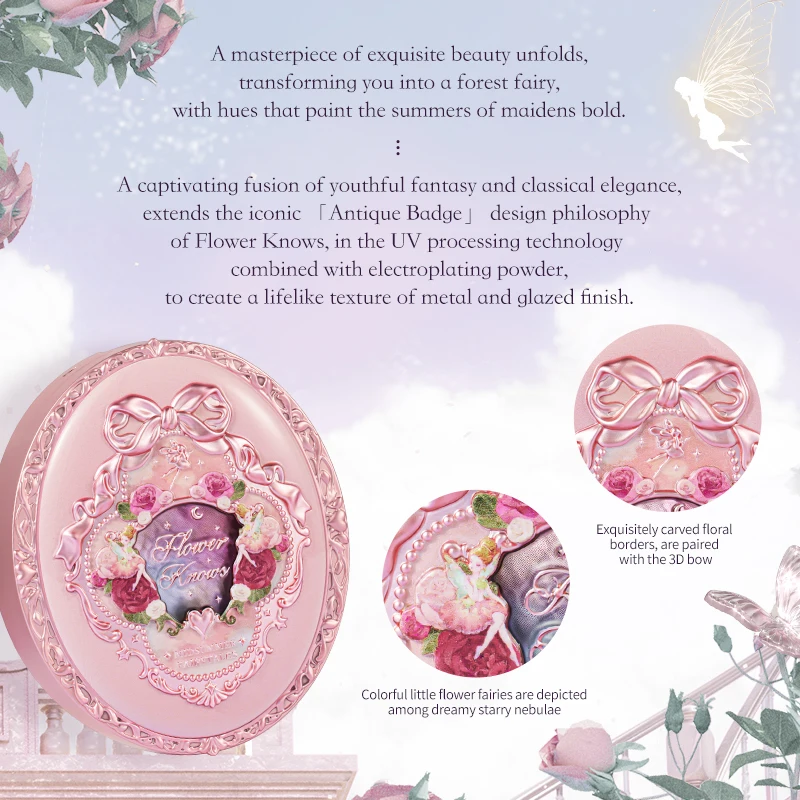 Flower Knows Midsummer Fairytales Collection Velvet Embossed Blush