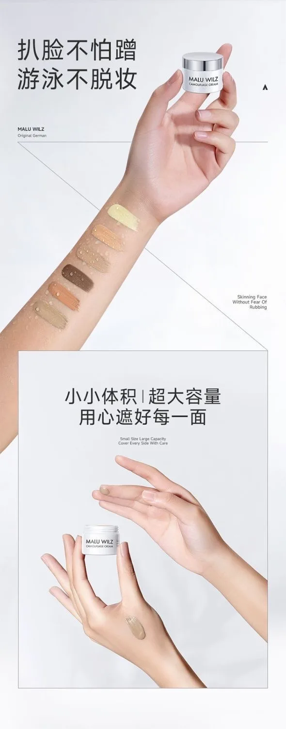 MALU WUILZ Concealer Palette Cream Texture Covers Acne Marks Dark Circles Multifunction Face Makeup Lasting Brighten Cosmetics