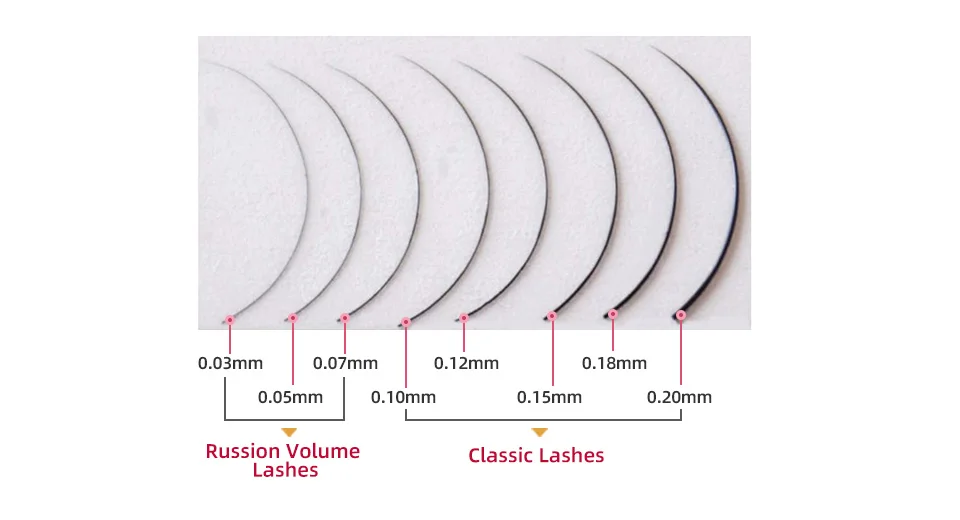 AGUUD 10 Cases Lashes Wholesale Individual Eyelash Extensions Supplies B Curl Russian Volume Lash 0.03-0.20mm Classic False Lash