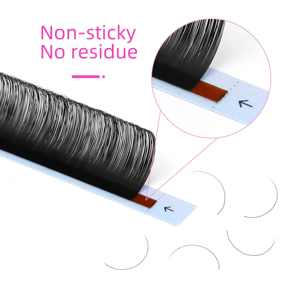 AGUUD 10 Cases Lashes Wholesale Individual Eyelash Extensions Supplies B Curl Russian Volume Lash 0.03-0.20mm Classic False Lash