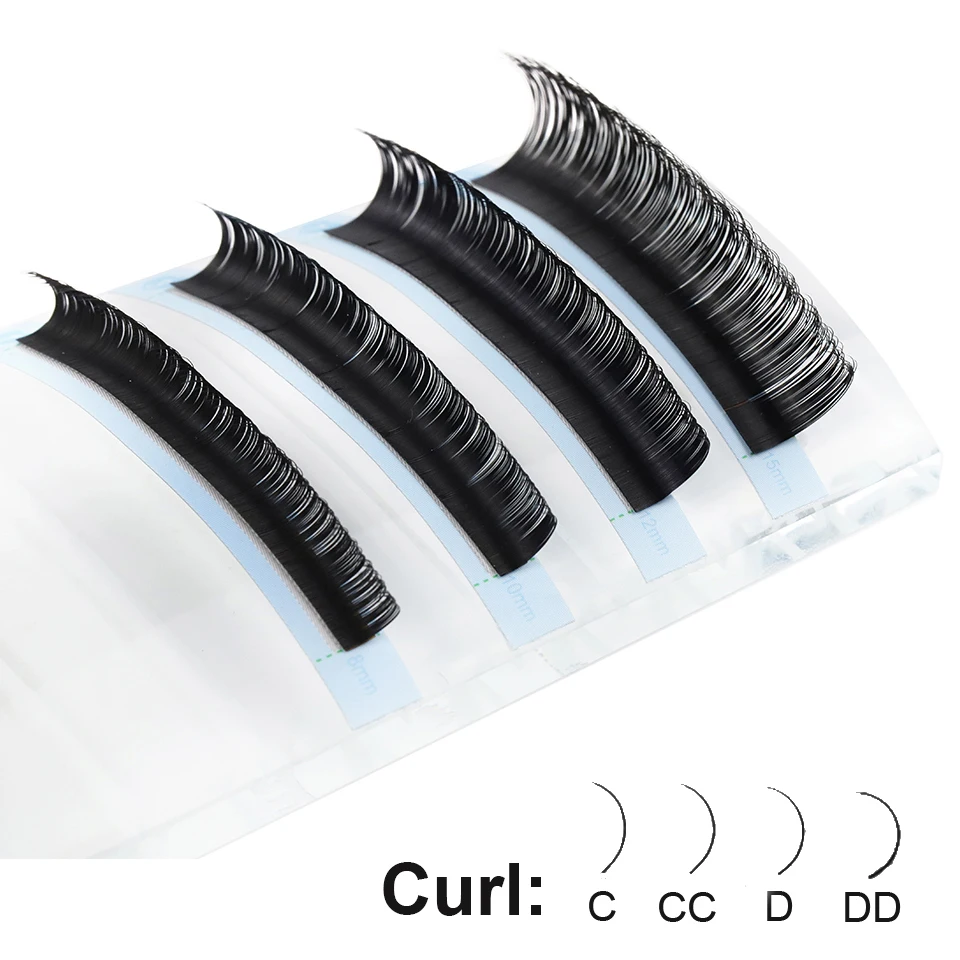 AGUUD 10 Cases Lashes Wholesale Individual Eyelash Extensions Supplies B Curl Russian Volume Lash 0.03-0.20mm Classic False Lash