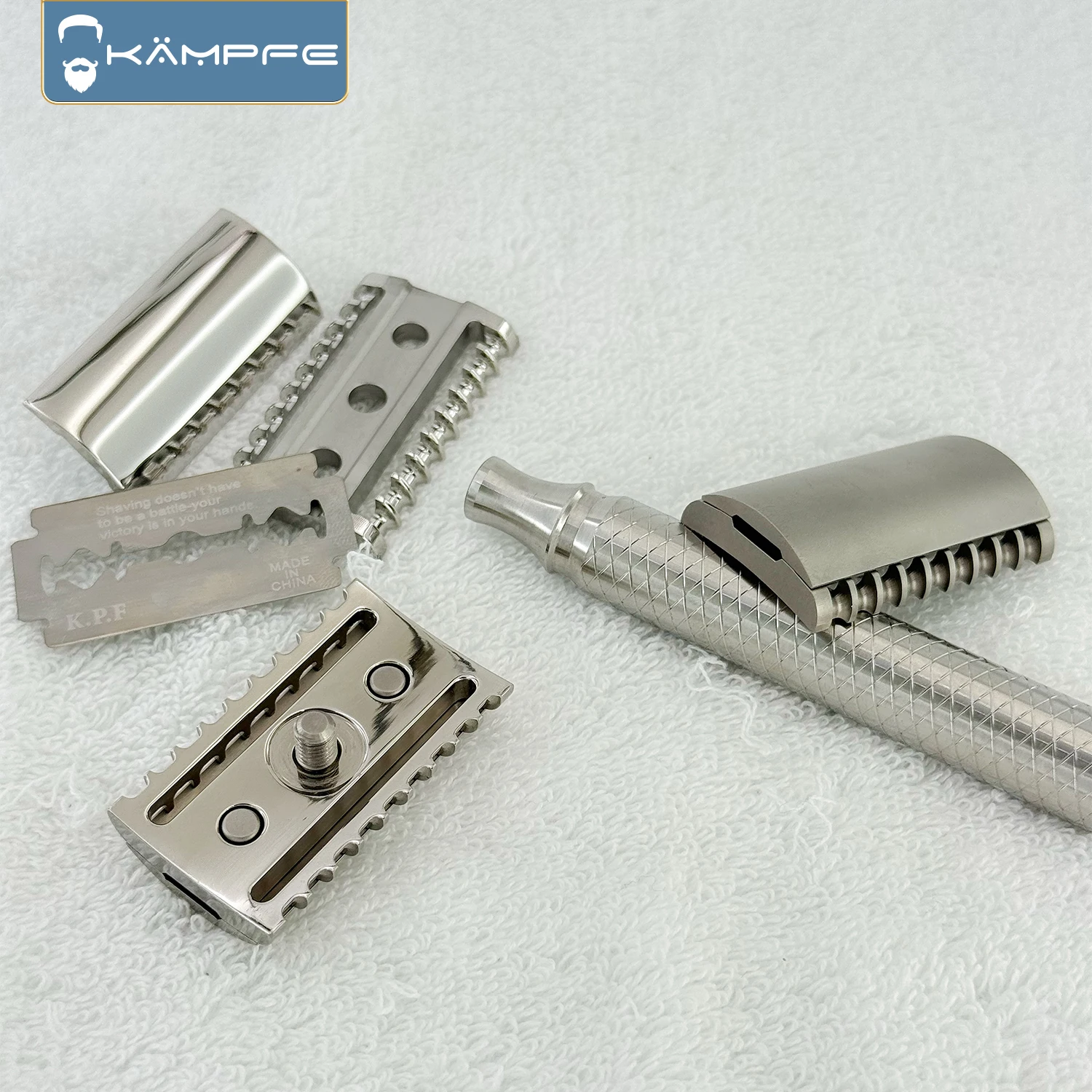 KAMPFE Titanium Alloy Safety Shaver Head CNC Milling Men's Razor Gift