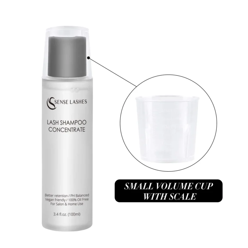 SENSE LASHES Lash Shampoo Concentrate No Stimulation Lash Cleanser DIY Professional Eyelash Extension Bath Foam Makeup Remover