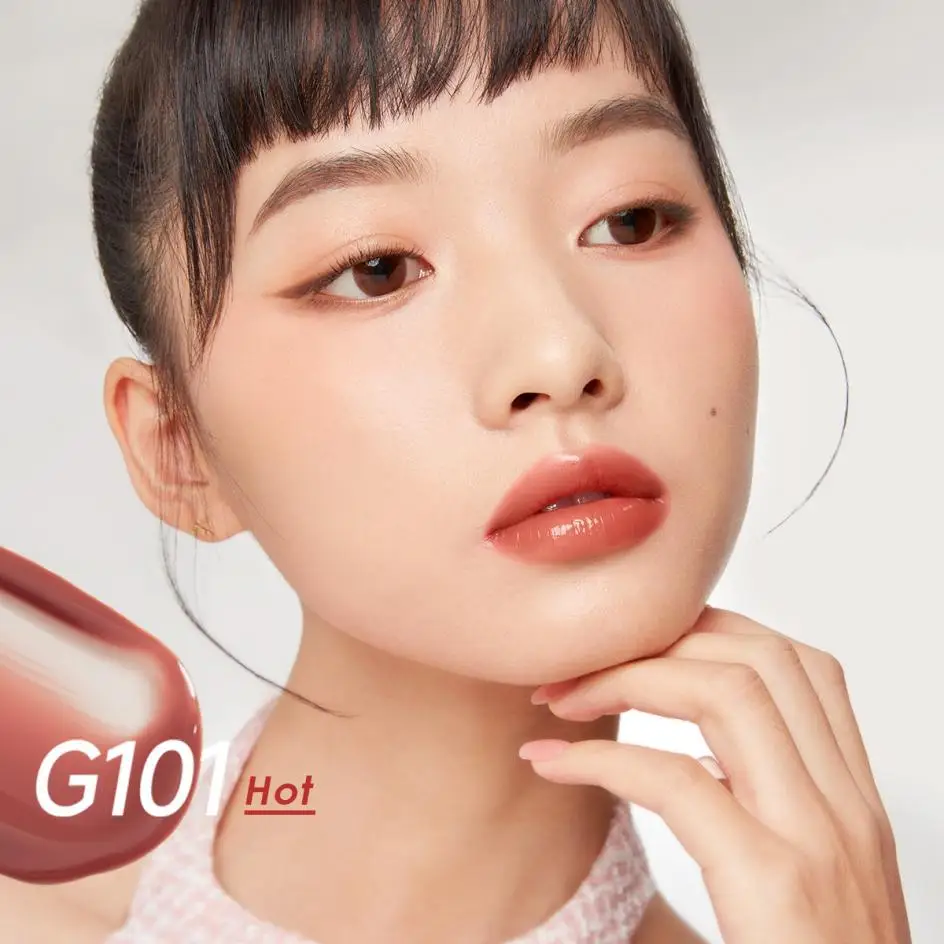 CARSLAN 2pcs/set Tinted Lip Glow Serum Essential oil Moisturizing Lip Glaze Plumper Mirror Water Lip Gloss Lipstick Cosmetics
