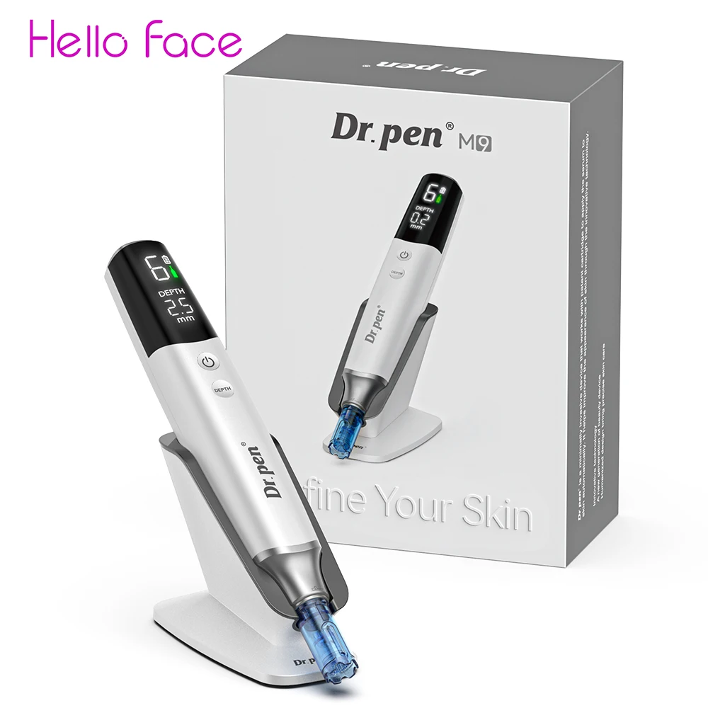 Dr. pen M9 Cartridge Needles: 18/36/42/ Round Nano pin Anti-Backflow Bayonet Heads with Chip-Controlled Needle Length 0.25 mm