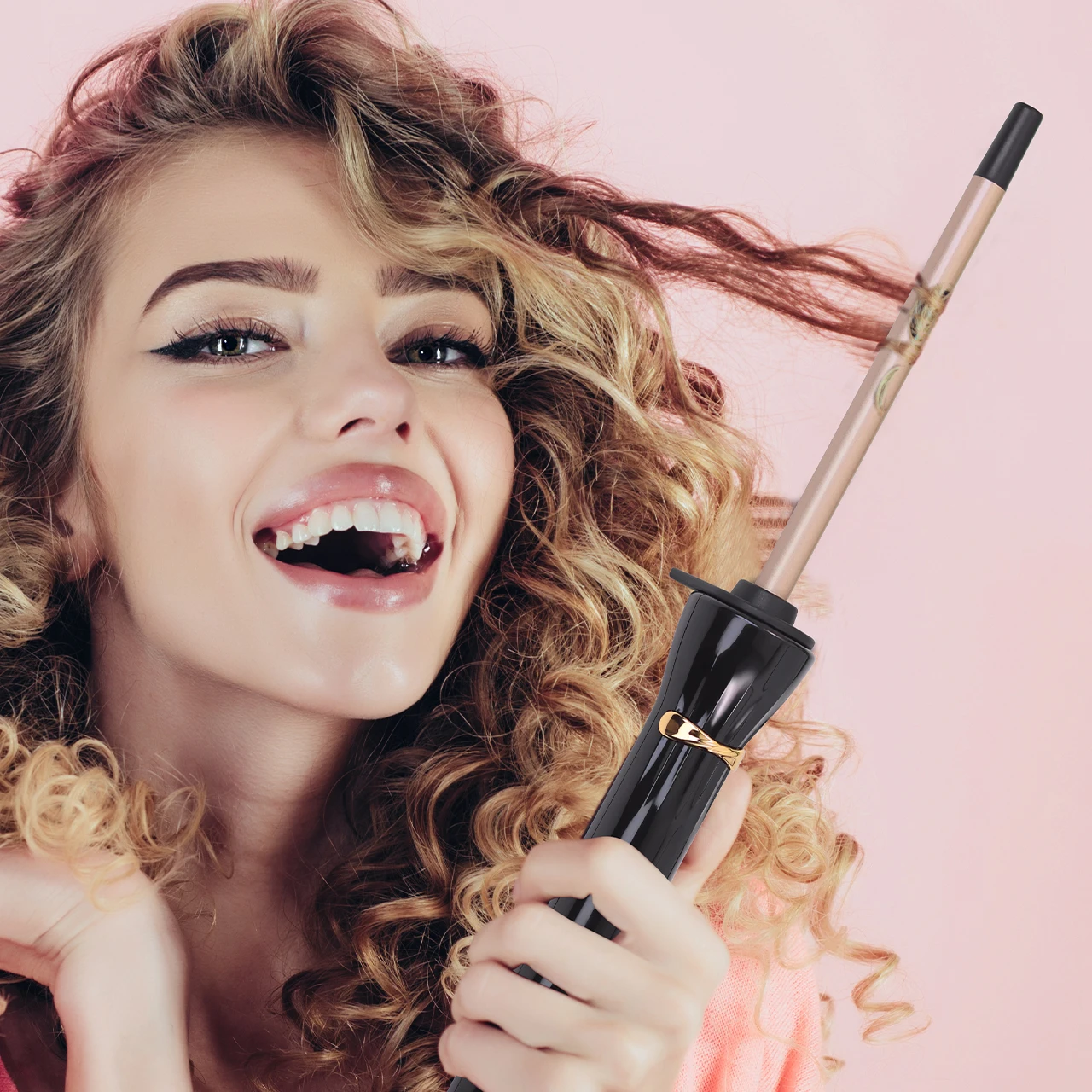 Haetteker Mini Curling Iron Small 9mm Airy Bangs Short Hair Wave Electric Hair Curler for Men And Women