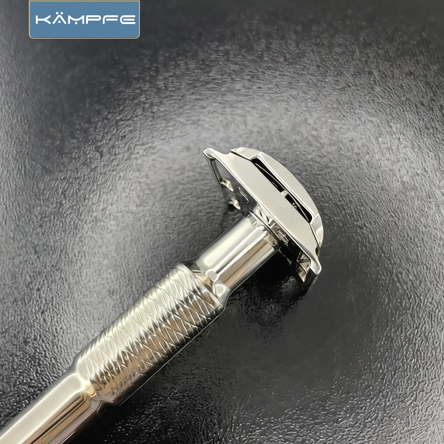 KAMPFE CNC machining Manual Safety Stainless Steel polished Razor Head for wet shaver Gifts for men
