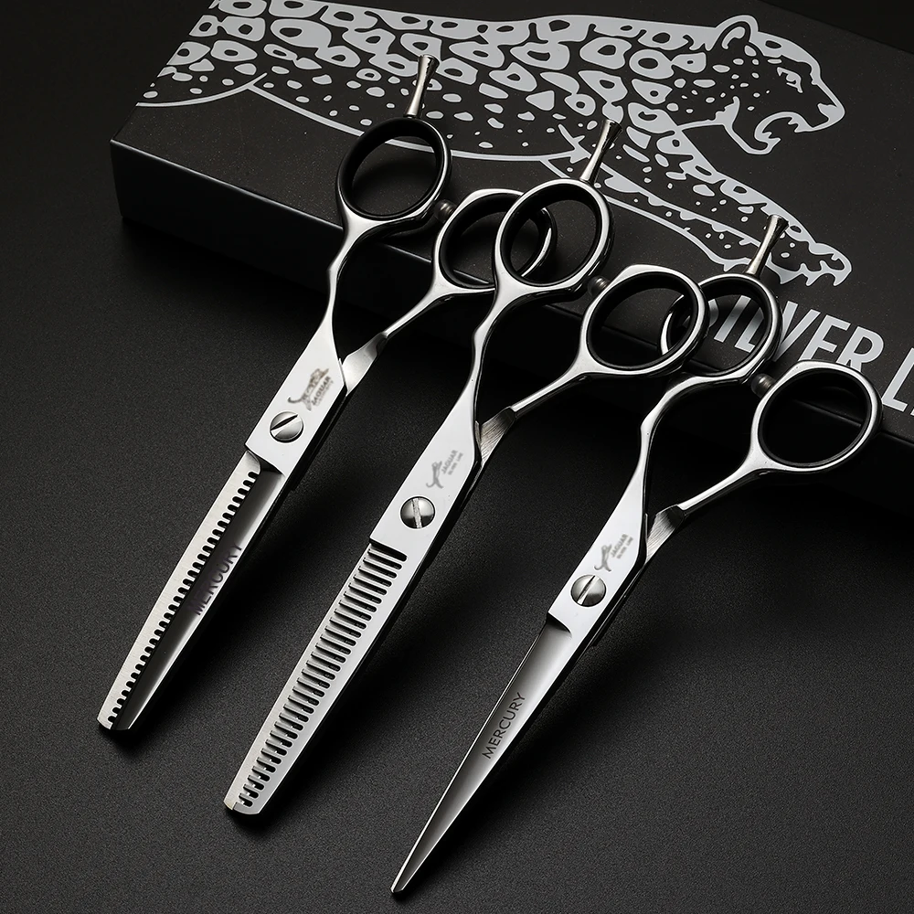 5.5/6.0/6.5/7.0 Inch Reversed Scissors Hair Scissors Professional Barber Hairdressing Cutting Thinning Set salons shears