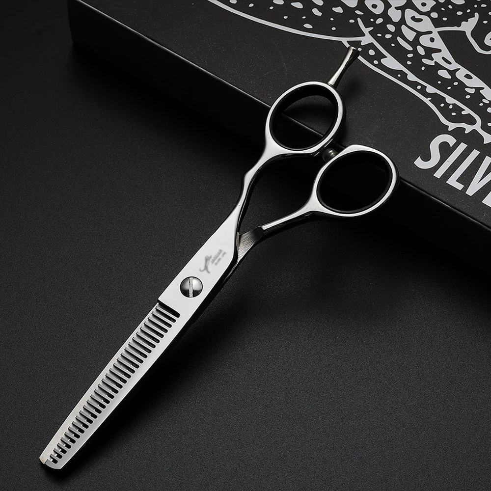 5.5/6.0/6.5/7.0 Inch Reversed Scissors Hair Scissors Professional Barber Hairdressing Cutting Thinning Set salons shears