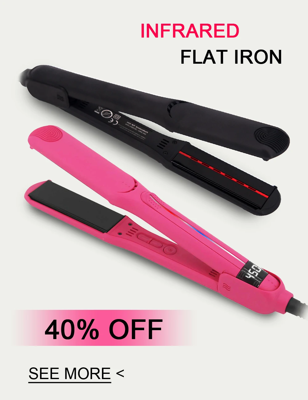 Steam Hair Straightener Professional Ceramic Vapor Flat Iron 450℉ Fast Heat Argan Oil Treatment Hair Care Tools