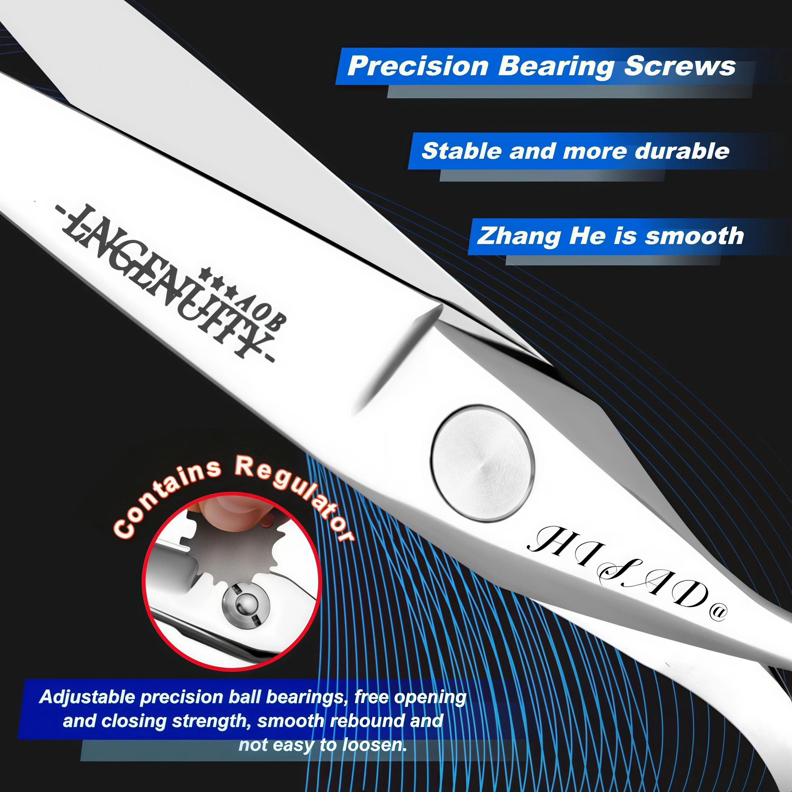 HISADA Barber Scissors, Professional Hair Cutting Scissors 6.0 Inch, Japanese Handmade VG10 Steel, Super Sharp and Wear-Resistan