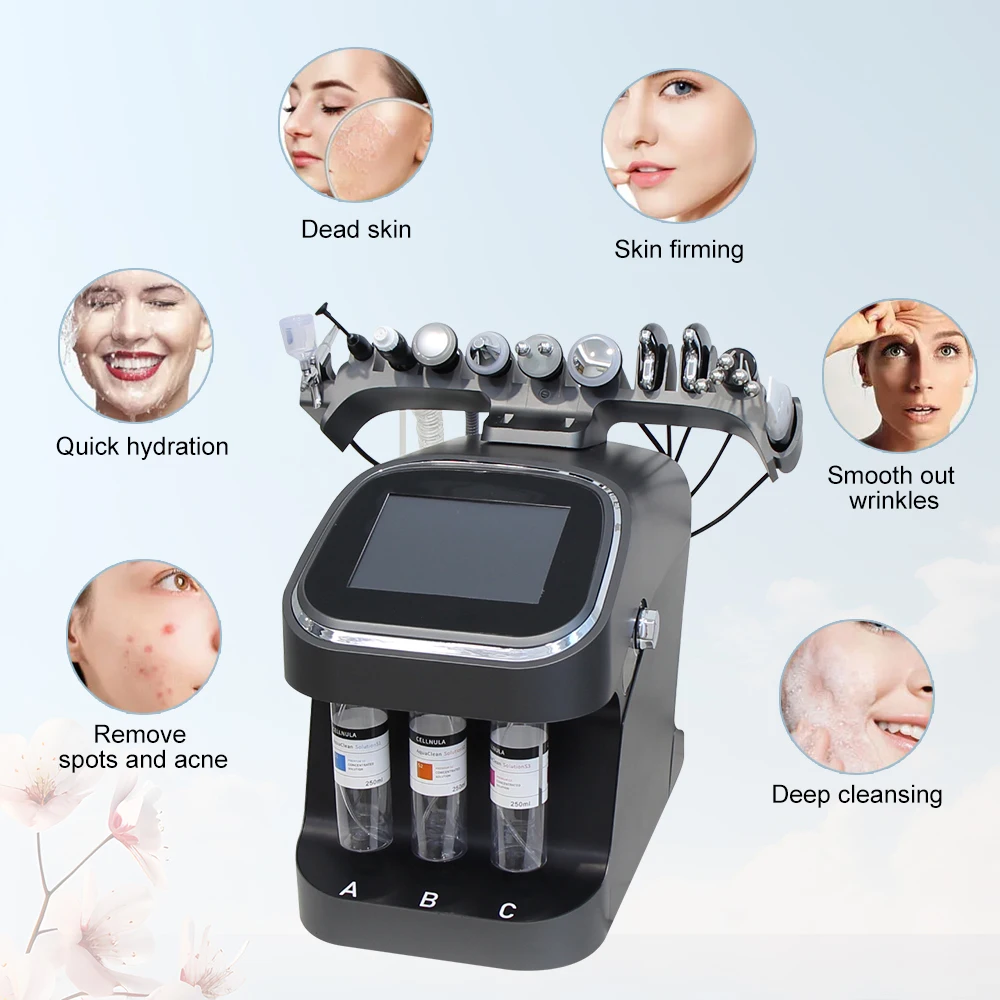 AOKO Updated 10 in 1 Bubbles Skincare Facial spa Hydrogen Purification Face Cleaning Professional Beauty Machines