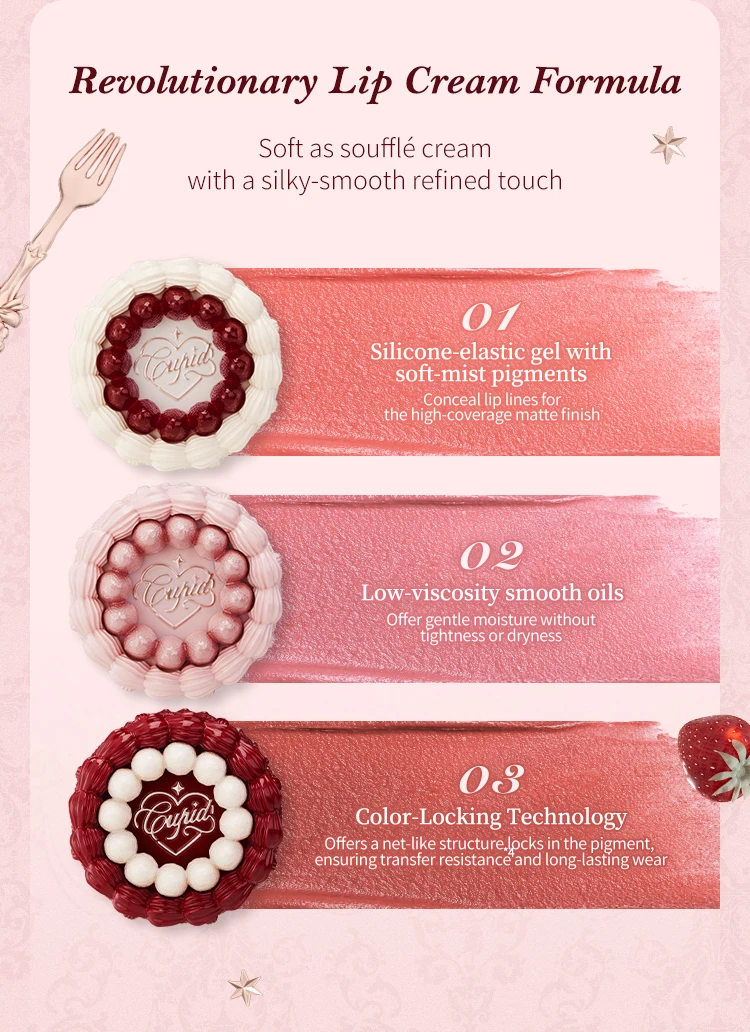 Flower Knows Strawberry Cupid Collection Cake Lip Cream 5ml velvet