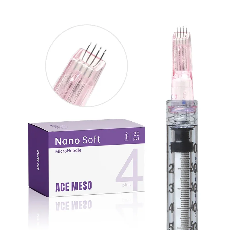 Crystal Multi needle Sterile Nano Soft 4PINS 34G Microneedle 1.0/1.2/1.5 Individual Package Beauty Filler Tools