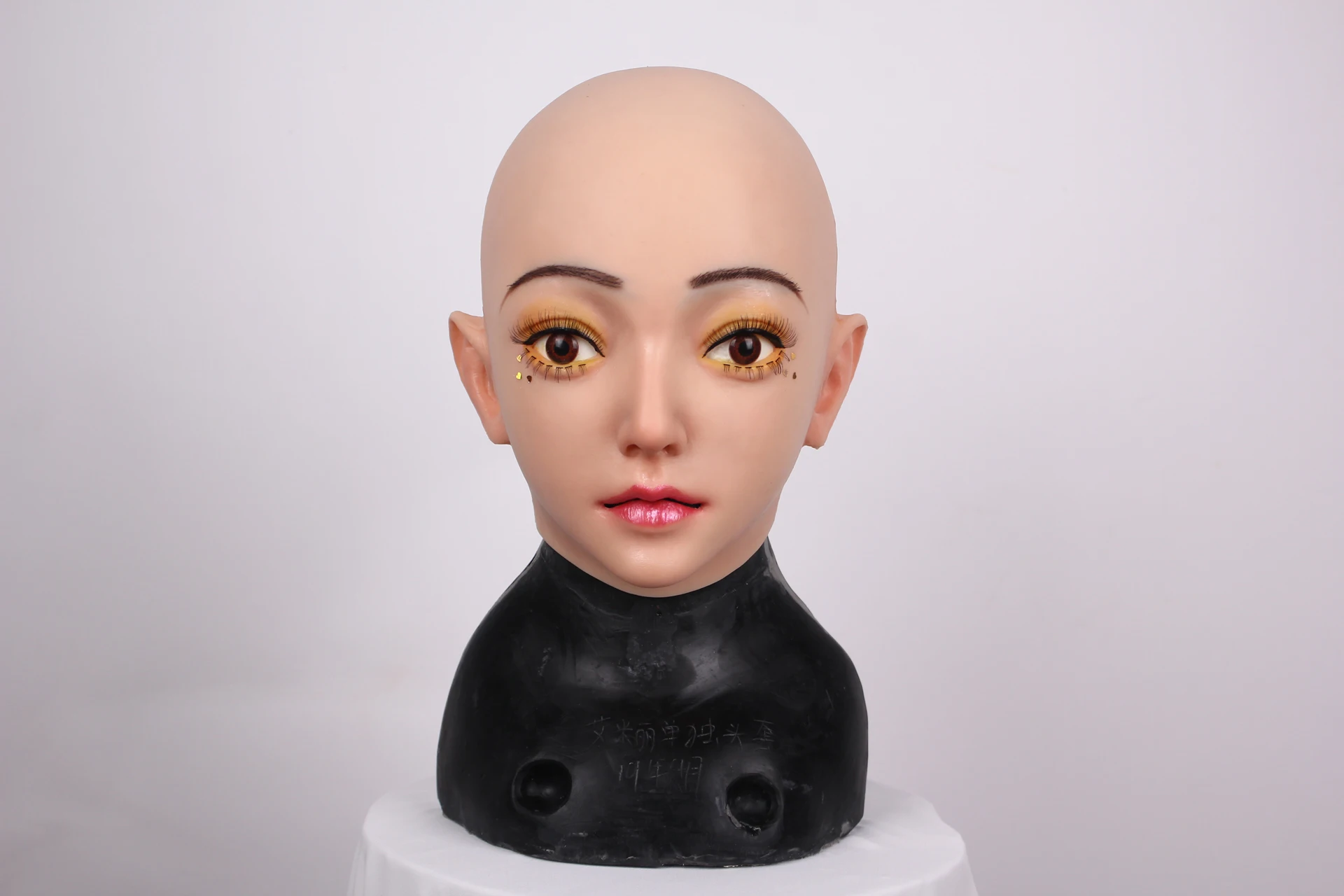 Silicone Female Head Mask for Pranks And Role Playing Male-to-Female Cross Dressing Realistic Cover with No Fake Eyes Or Eyelash