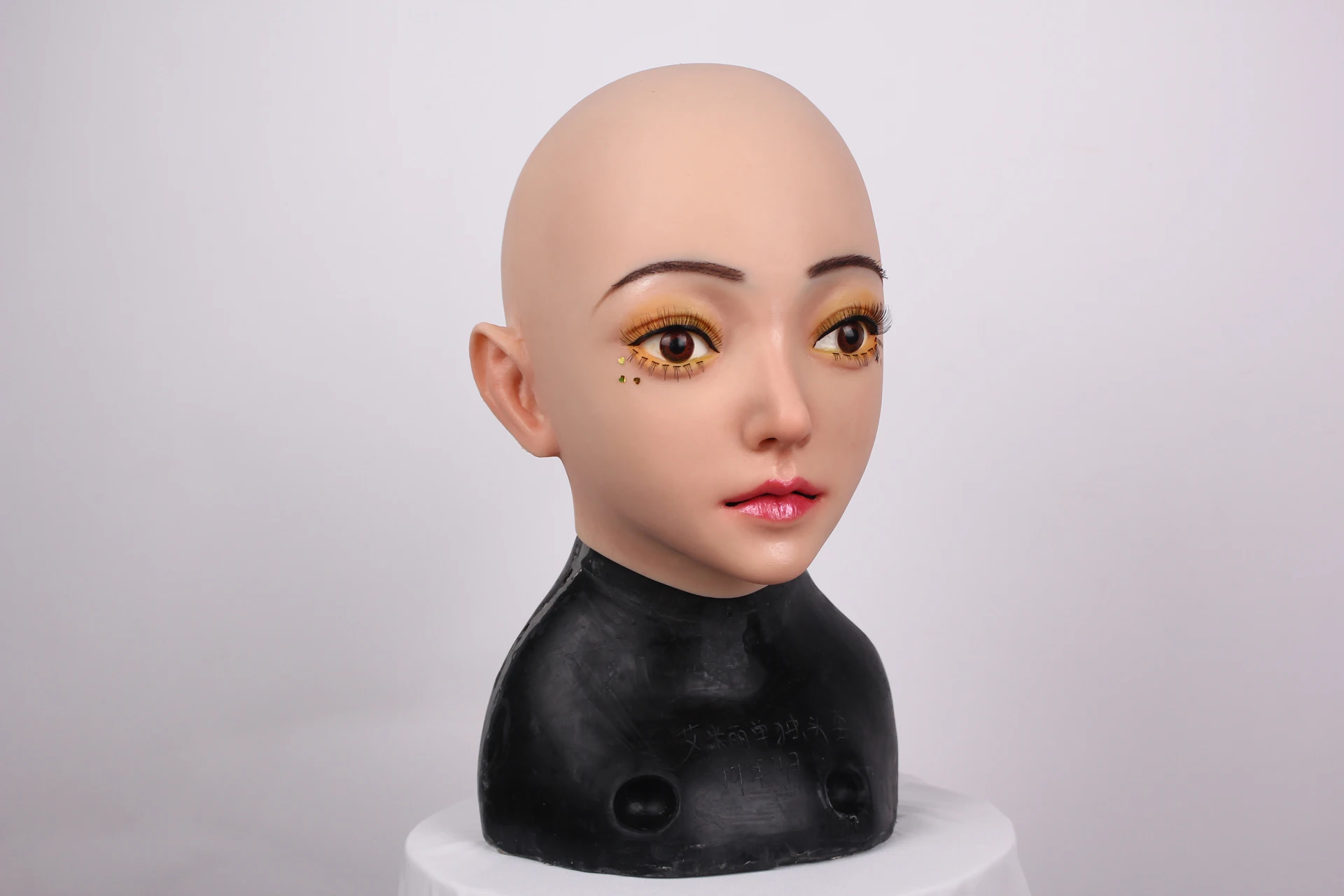 Silicone Female Head Mask for Pranks And Role Playing Male-to-Female Cross Dressing Realistic Cover with No Fake Eyes Or Eyelash