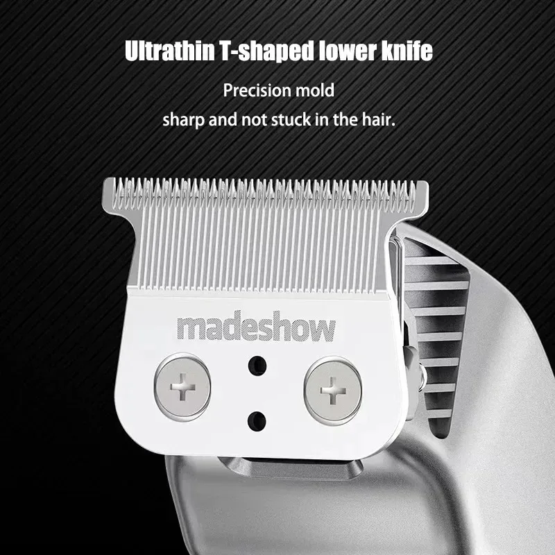 Madeshow M10 M11 Professional Men Hair Clippers, 7000-7200RPM, Titanium Ceramic Blade, Barber Salon Home Oil Head Trimmer