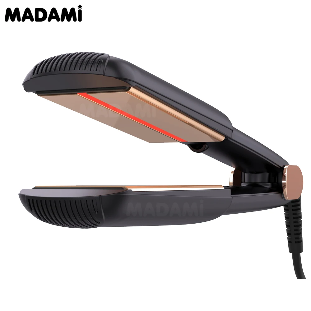 Infrared Hair Straightener Curler Titanium Plate Fast Heating Flat Iron 230℃ / 450°F Professional Salon Styling Tool 110V-240V