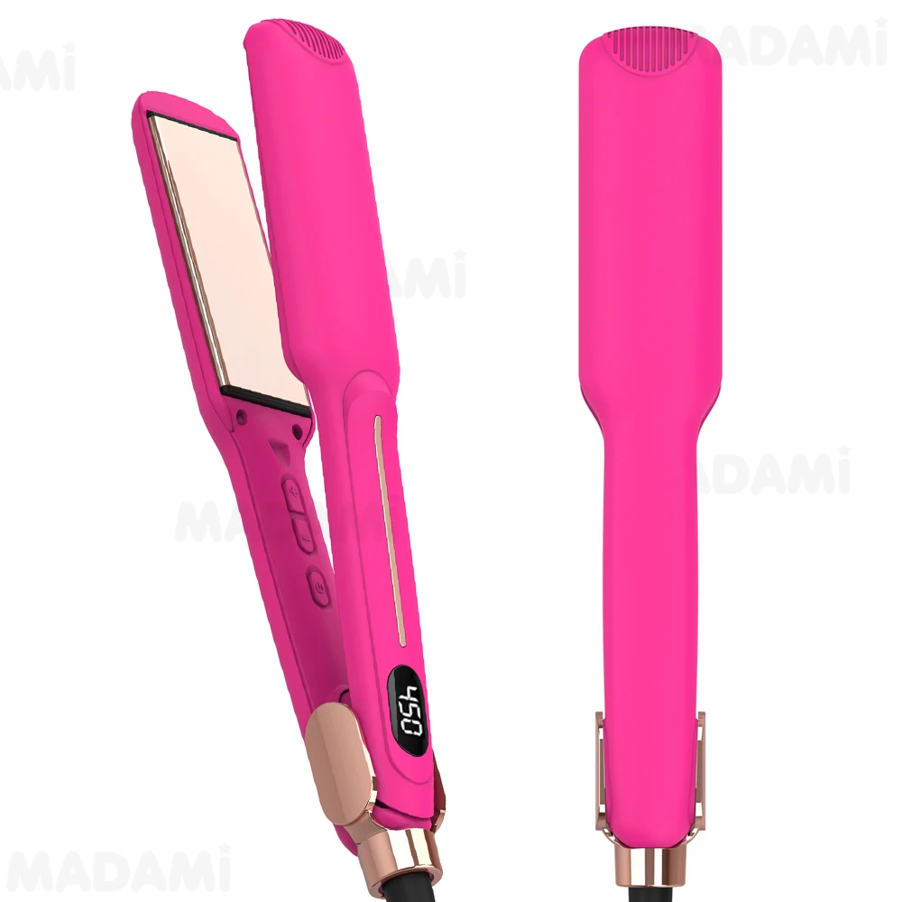 Infrared Hair Straightener Curler Titanium Plate Fast Heating Flat Iron 230℃ / 450°F Professional Salon Styling Tool 110V-240V