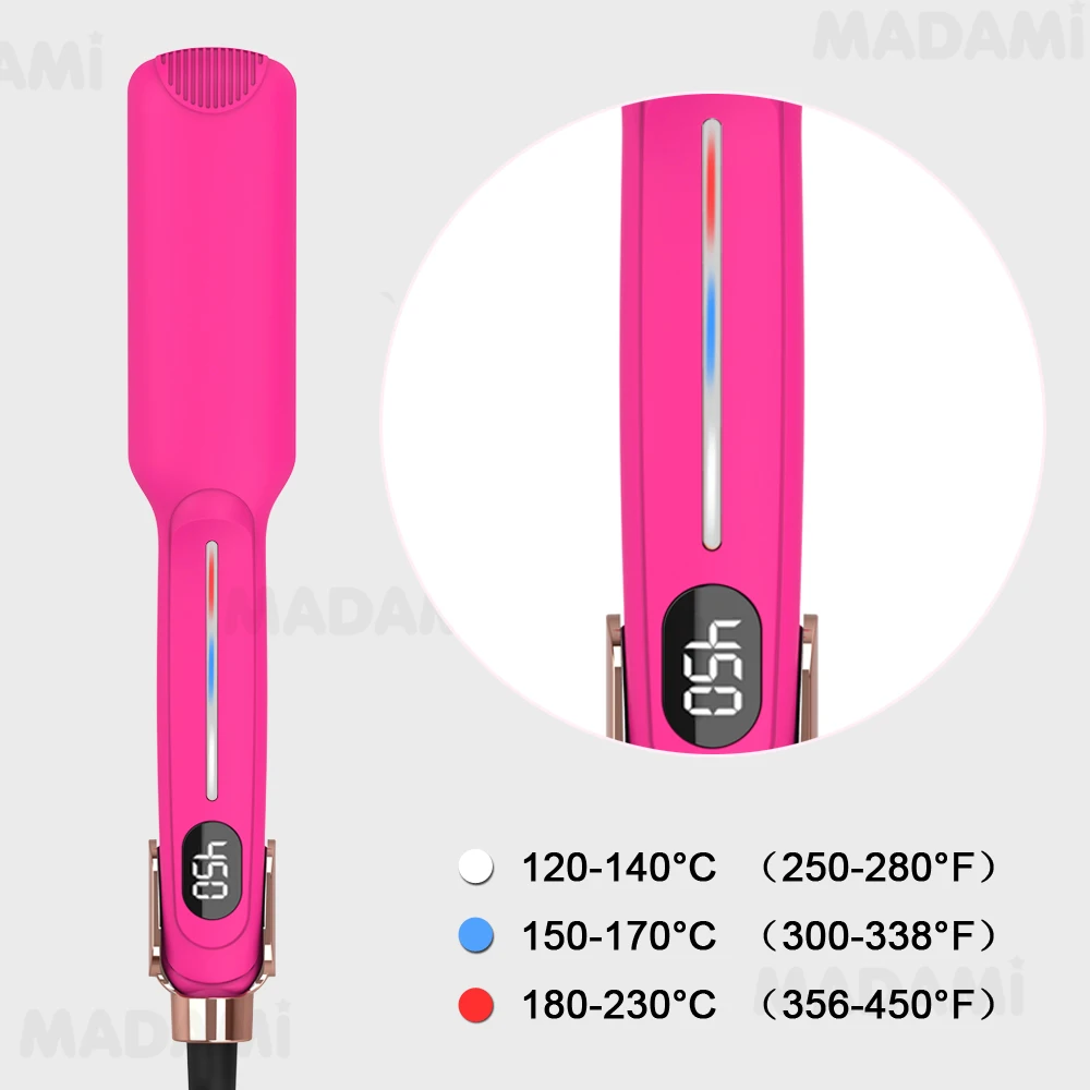 Infrared Hair Straightener Curler Titanium Plate Fast Heating Flat Iron 230℃ / 450°F Professional Salon Styling Tool 110V-240V