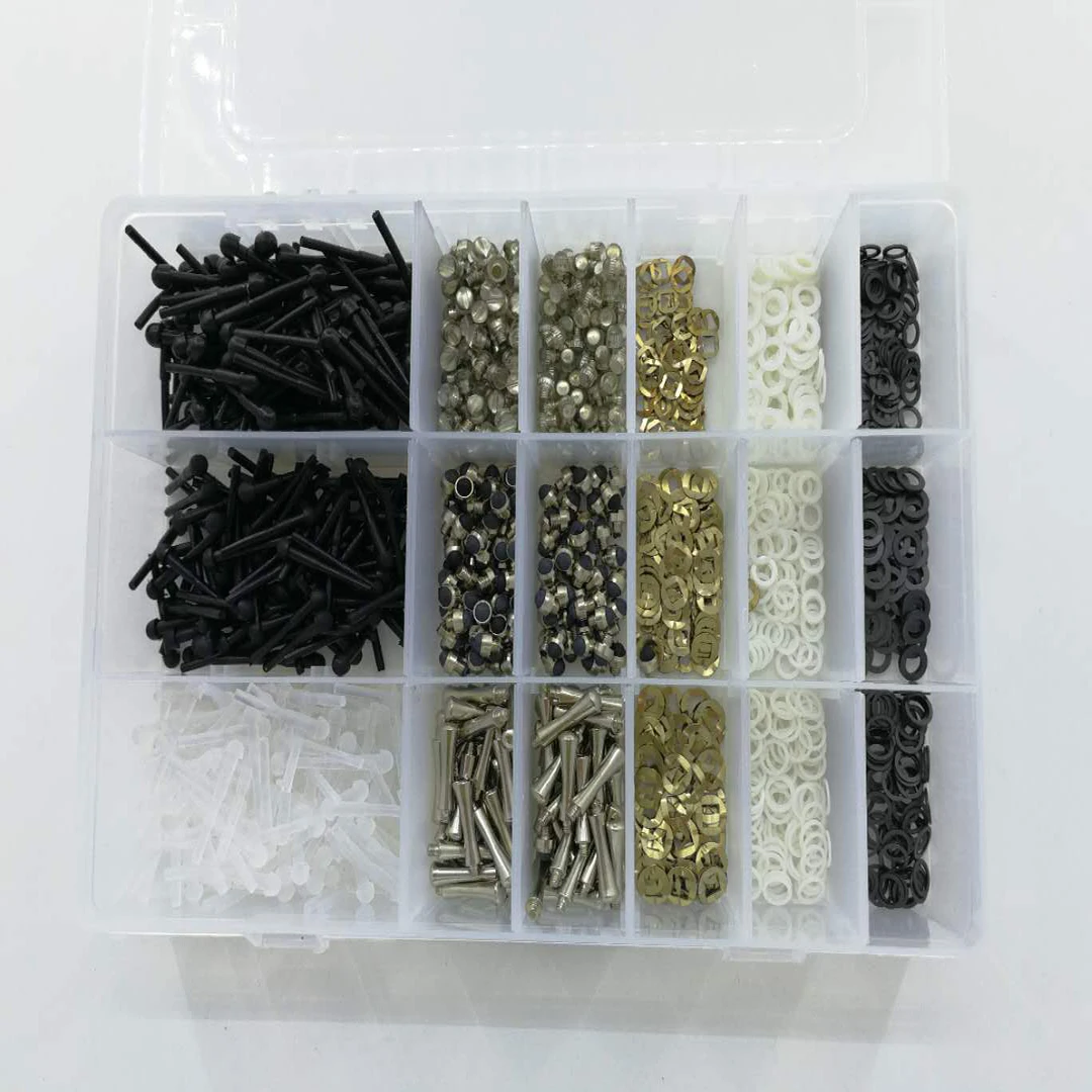 1500pcs/lot Hair Scissor Parts Scissors Repair Kits Accessories Including Bumpers/Finger Rests/Washer