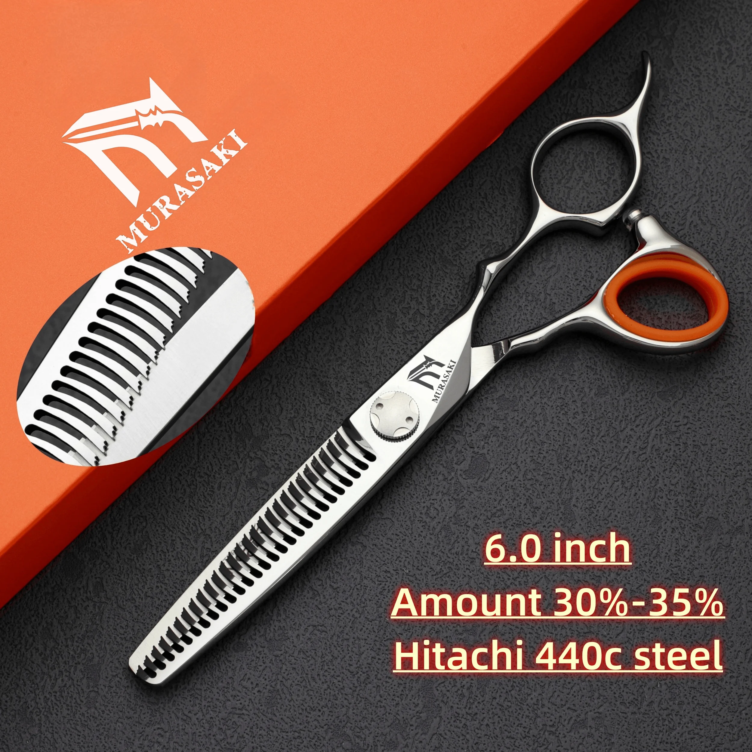 6 inch Professional Barber Scissors,High Quality Japanese 440C Steel Hairdressing Scissors,Sharp and Durable Hair Cutting Tools,