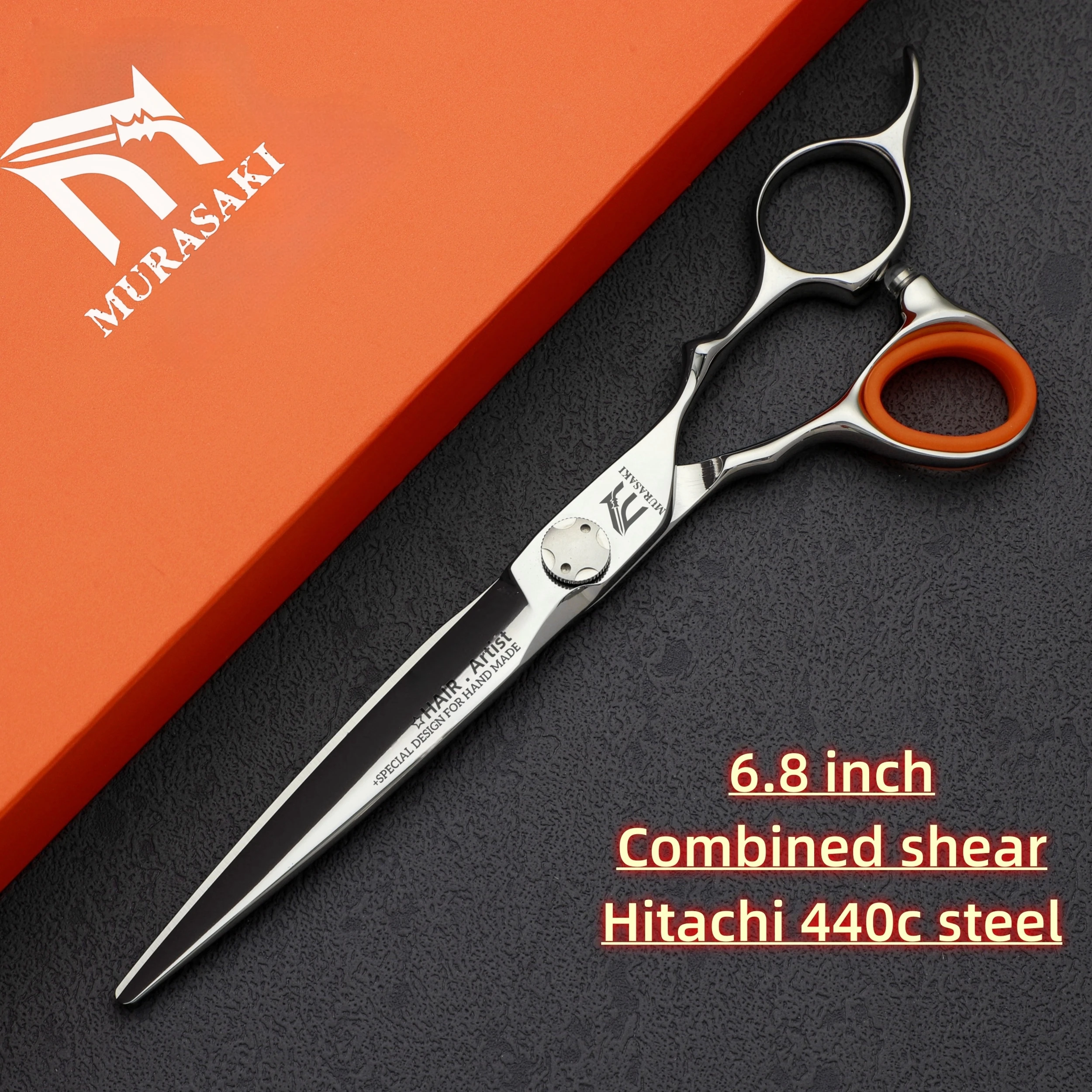 6 inch Professional Barber Scissors,High Quality Japanese 440C Steel Hairdressing Scissors,Sharp and Durable Hair Cutting Tools,