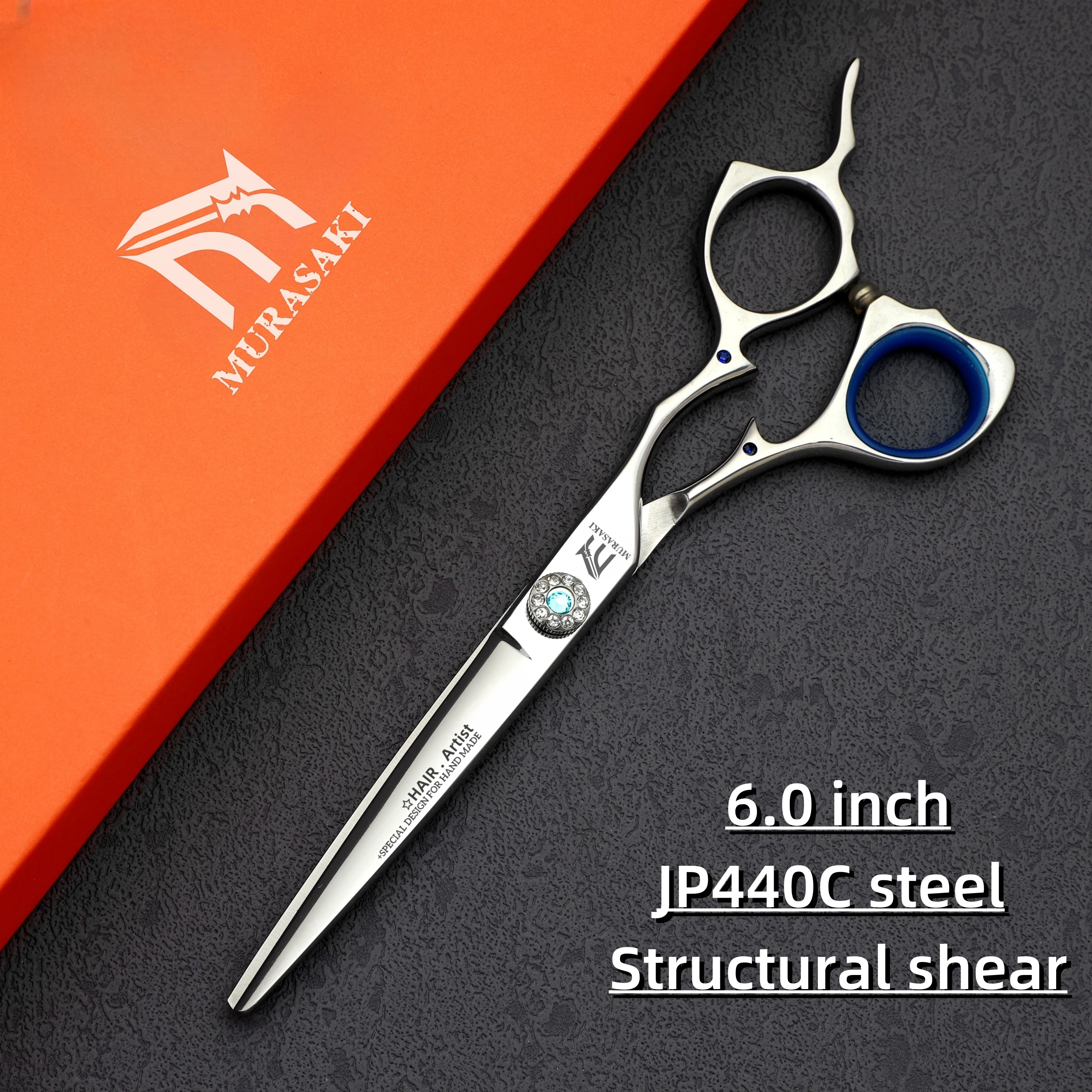 6 inch Professional Barber Scissors,High Quality Japanese 440C Steel Hairdressing Scissors,Sharp and Durable Hair Cutting Tools,