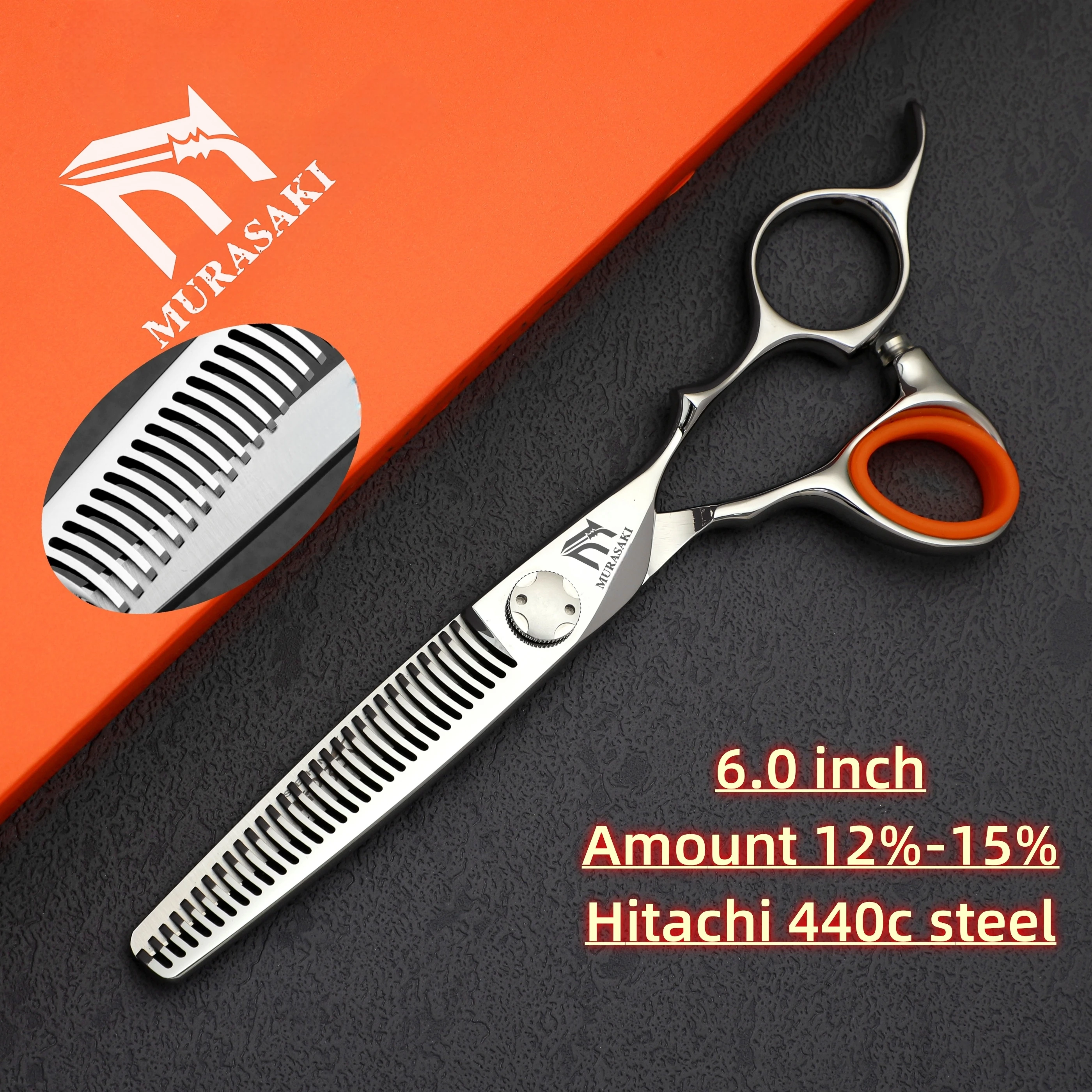 6 inch Professional Barber Scissors,High Quality Japanese 440C Steel Hairdressing Scissors,Sharp and Durable Hair Cutting Tools,