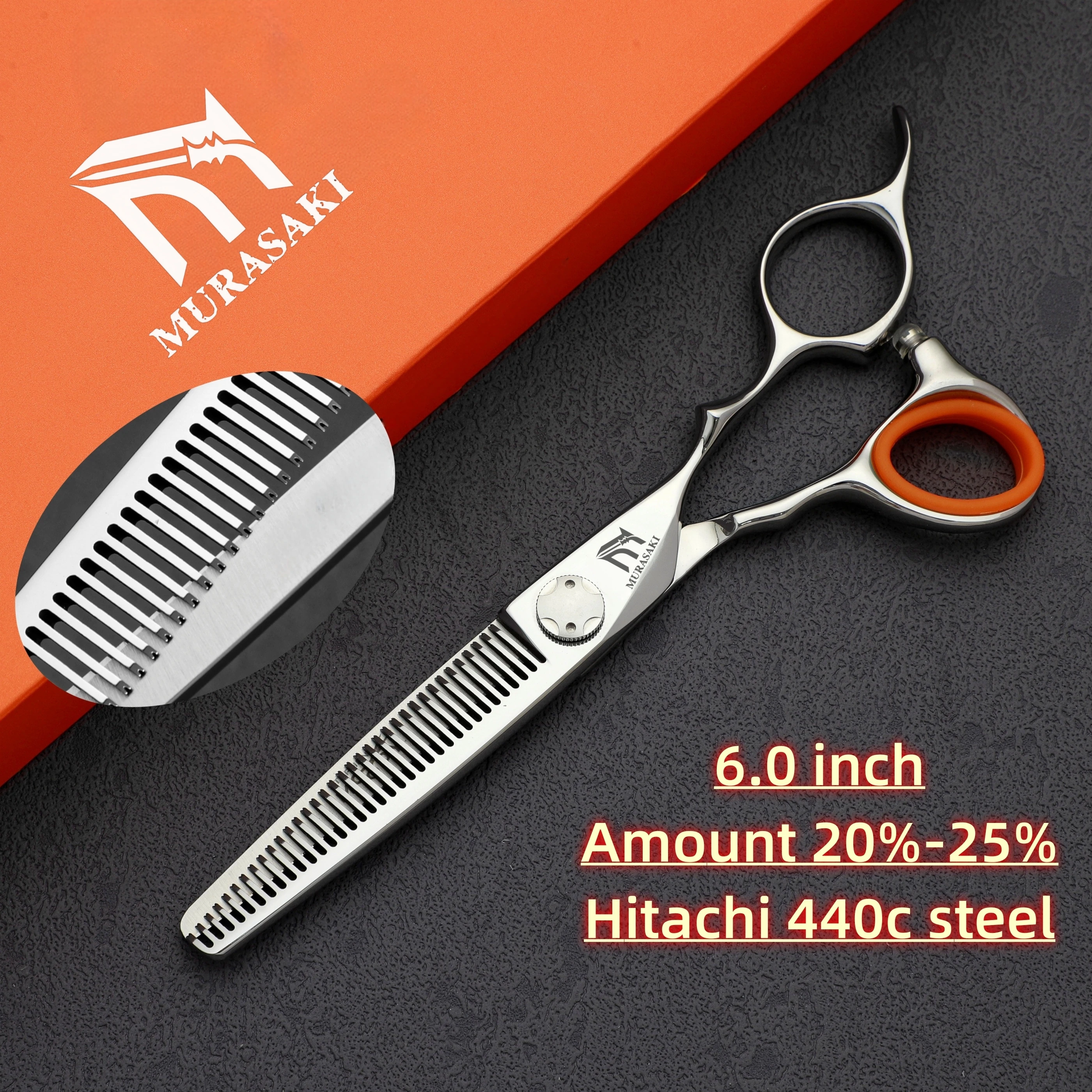 6 inch Professional Barber Scissors,High Quality Japanese 440C Steel Hairdressing Scissors,Sharp and Durable Hair Cutting Tools,