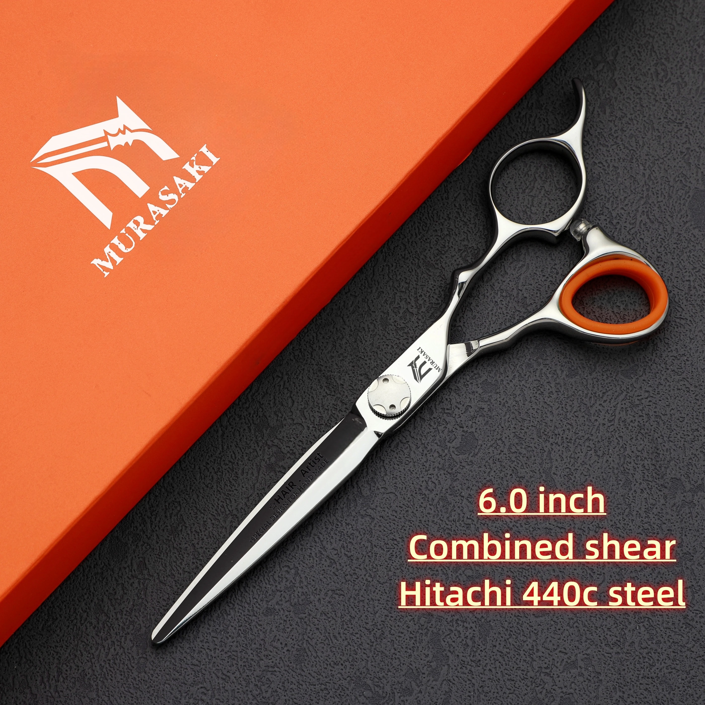 6 inch Professional Barber Scissors,High Quality Japanese 440C Steel Hairdressing Scissors,Sharp and Durable Hair Cutting Tools,