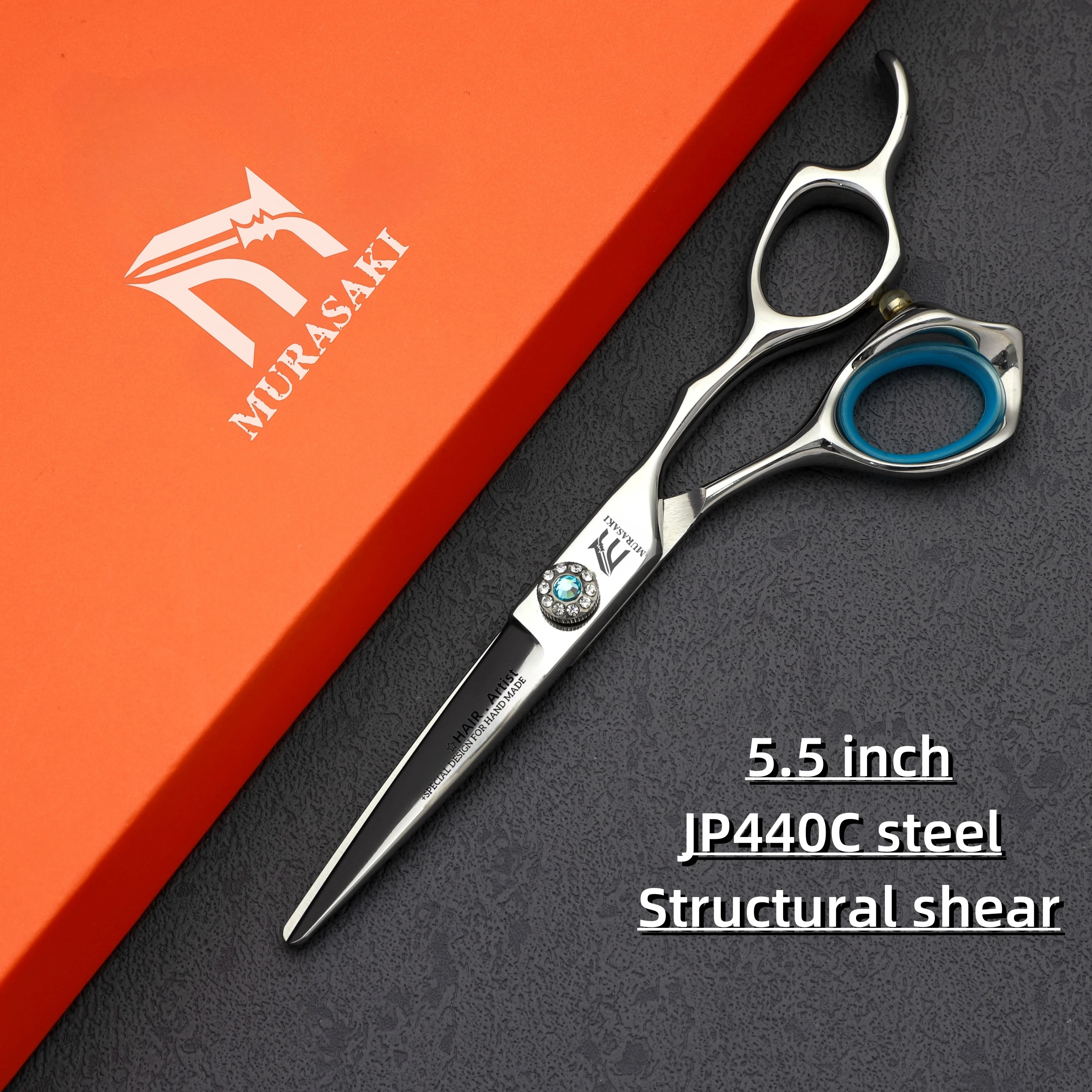 6 inch Professional Barber Scissors,High Quality Japanese 440C Steel Hairdressing Scissors,Sharp and Durable Hair Cutting Tools,