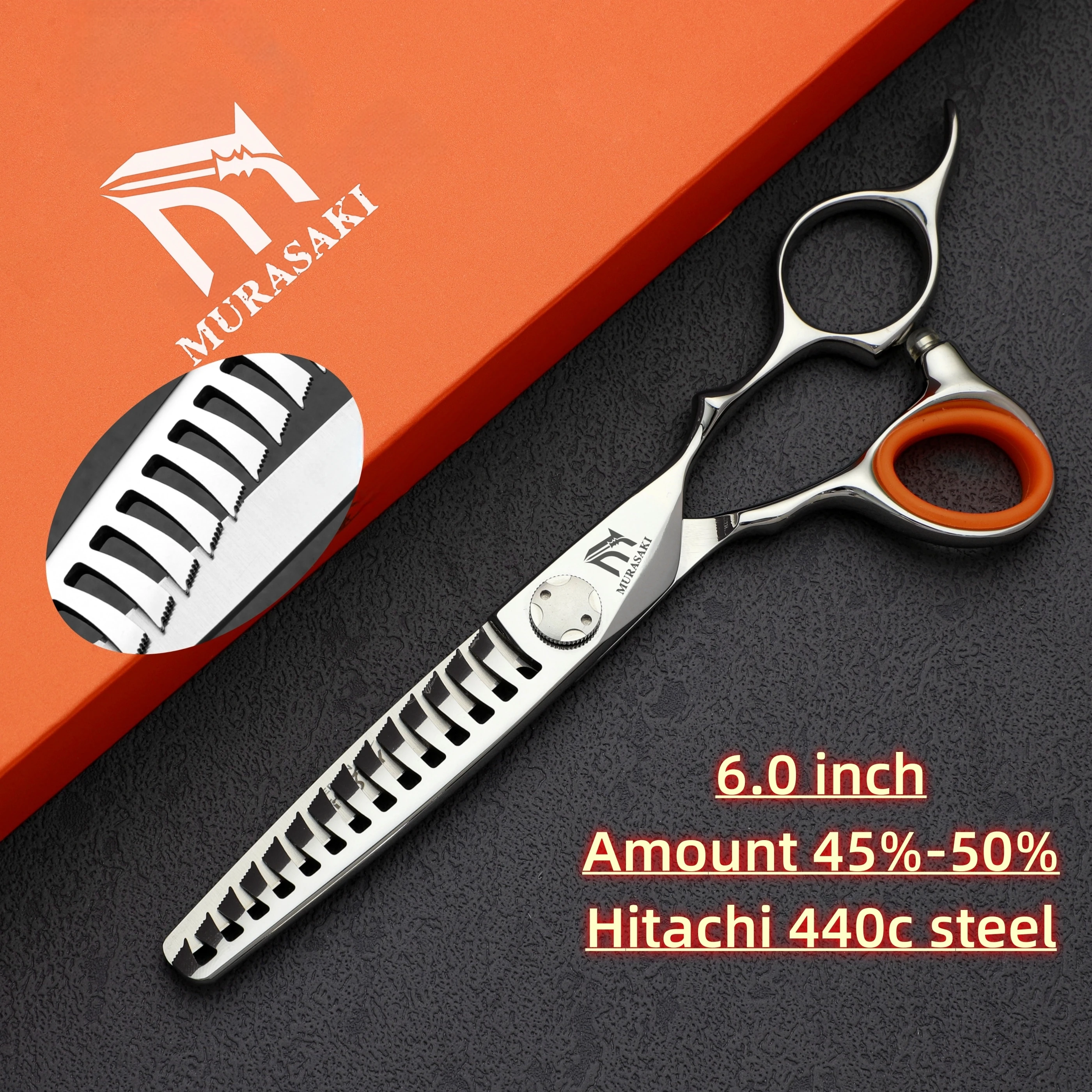 6 inch Professional Barber Scissors,High Quality Japanese 440C Steel Hairdressing Scissors,Sharp and Durable Hair Cutting Tools,