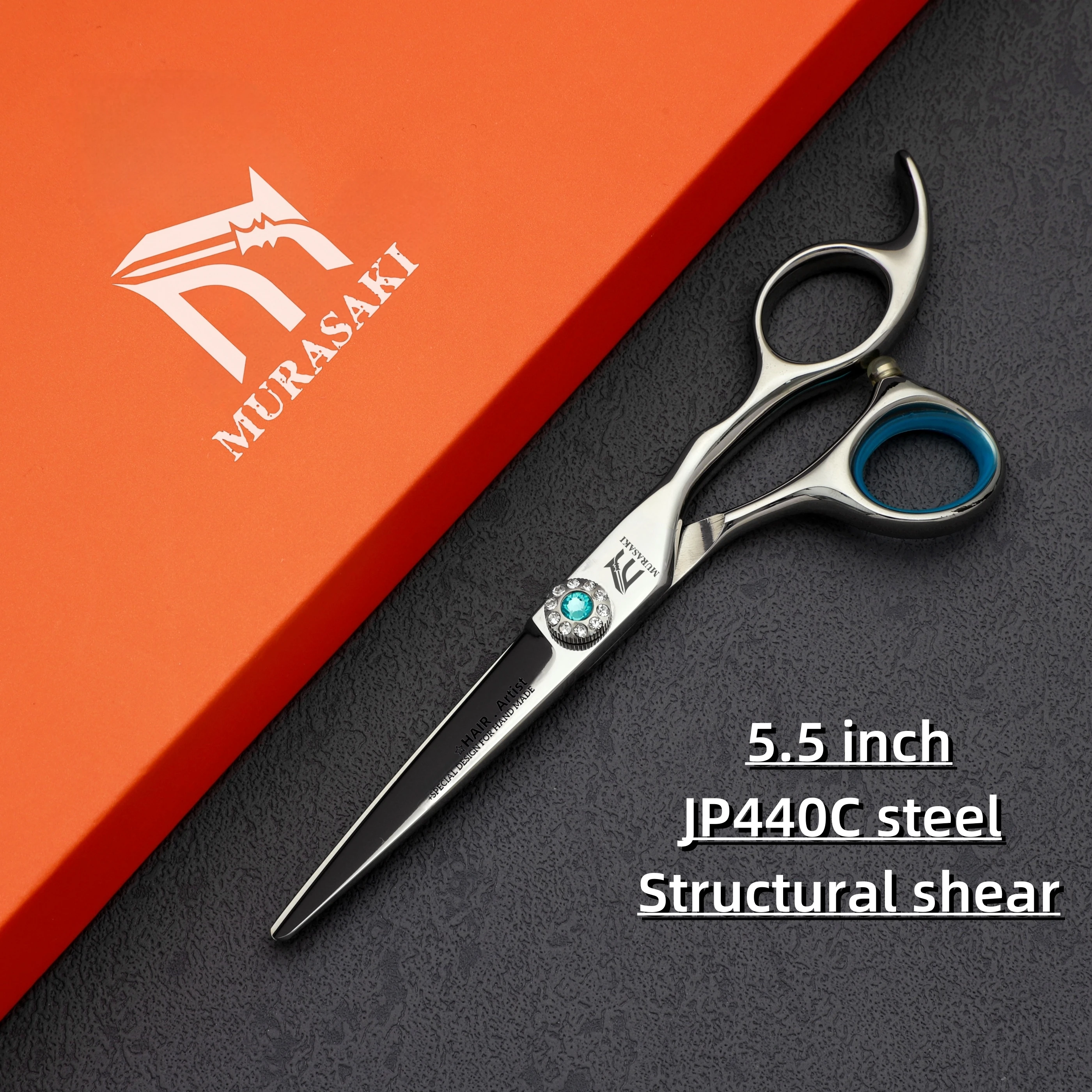 6 inch Professional Barber Scissors,High Quality Japanese 440C Steel Hairdressing Scissors,Sharp and Durable Hair Cutting Tools,