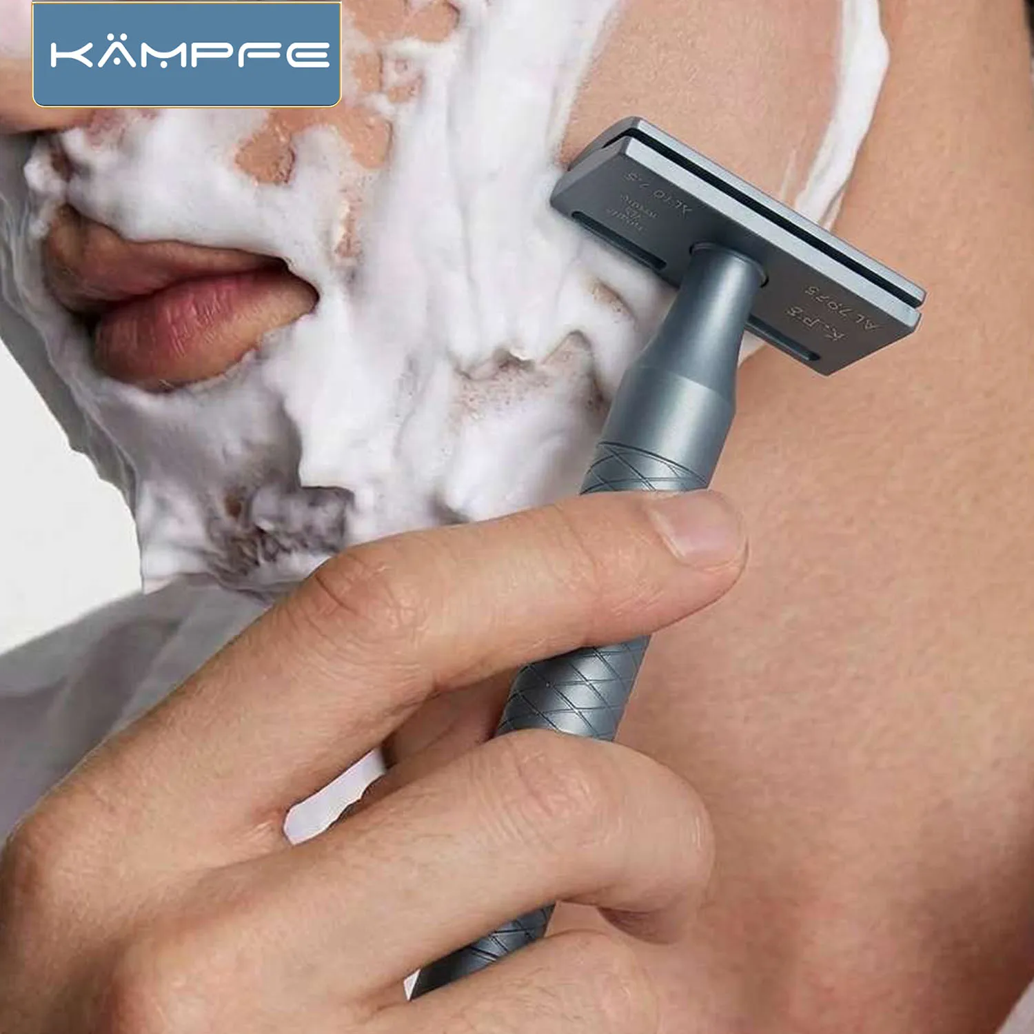 KAMPFE CNC precision machining aluminum alloy GEM safety shaver single-sided Aggressive shaver men's gift
