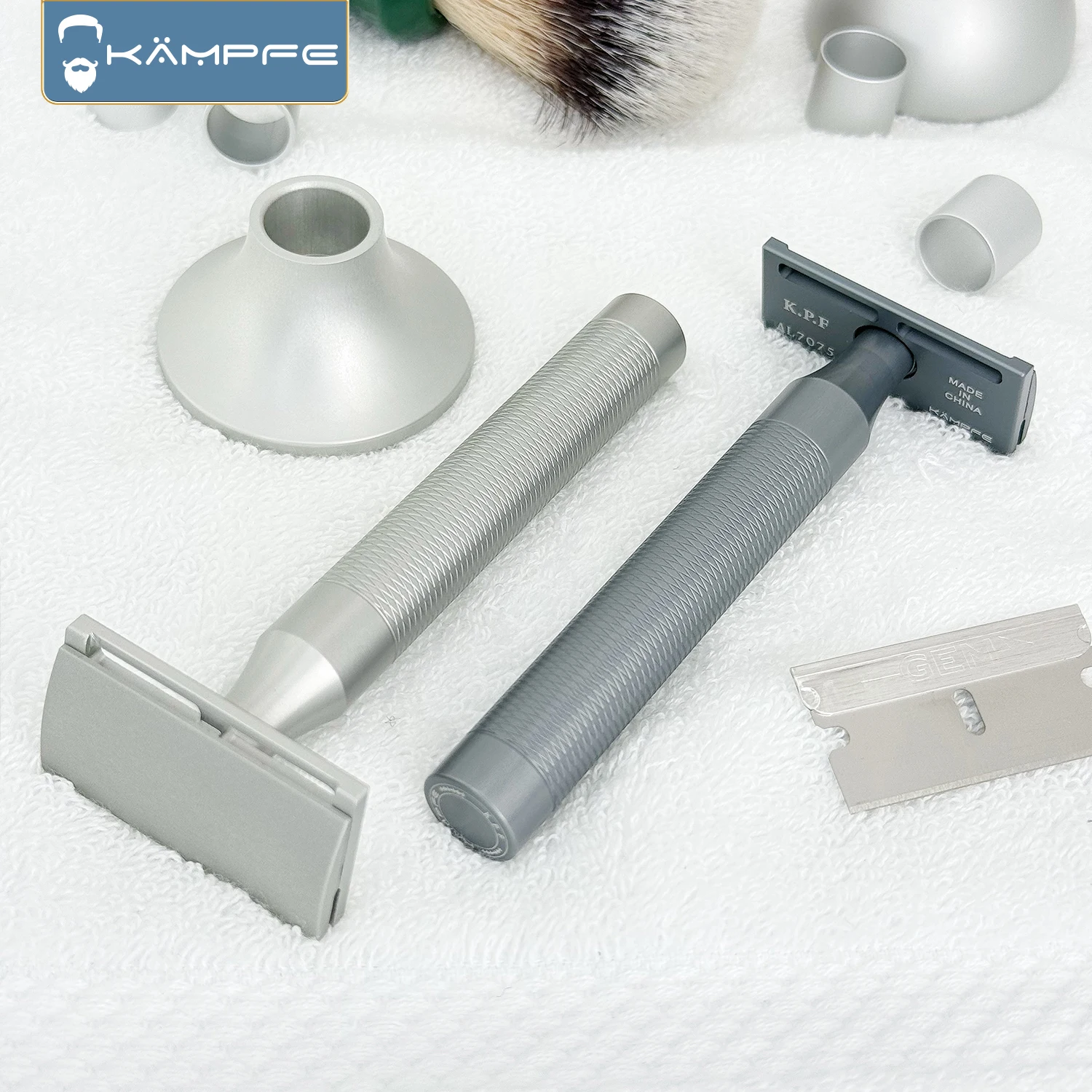 KAMPFE CNC precision machining aluminum alloy GEM safety shaver single-sided Aggressive shaver men's gift